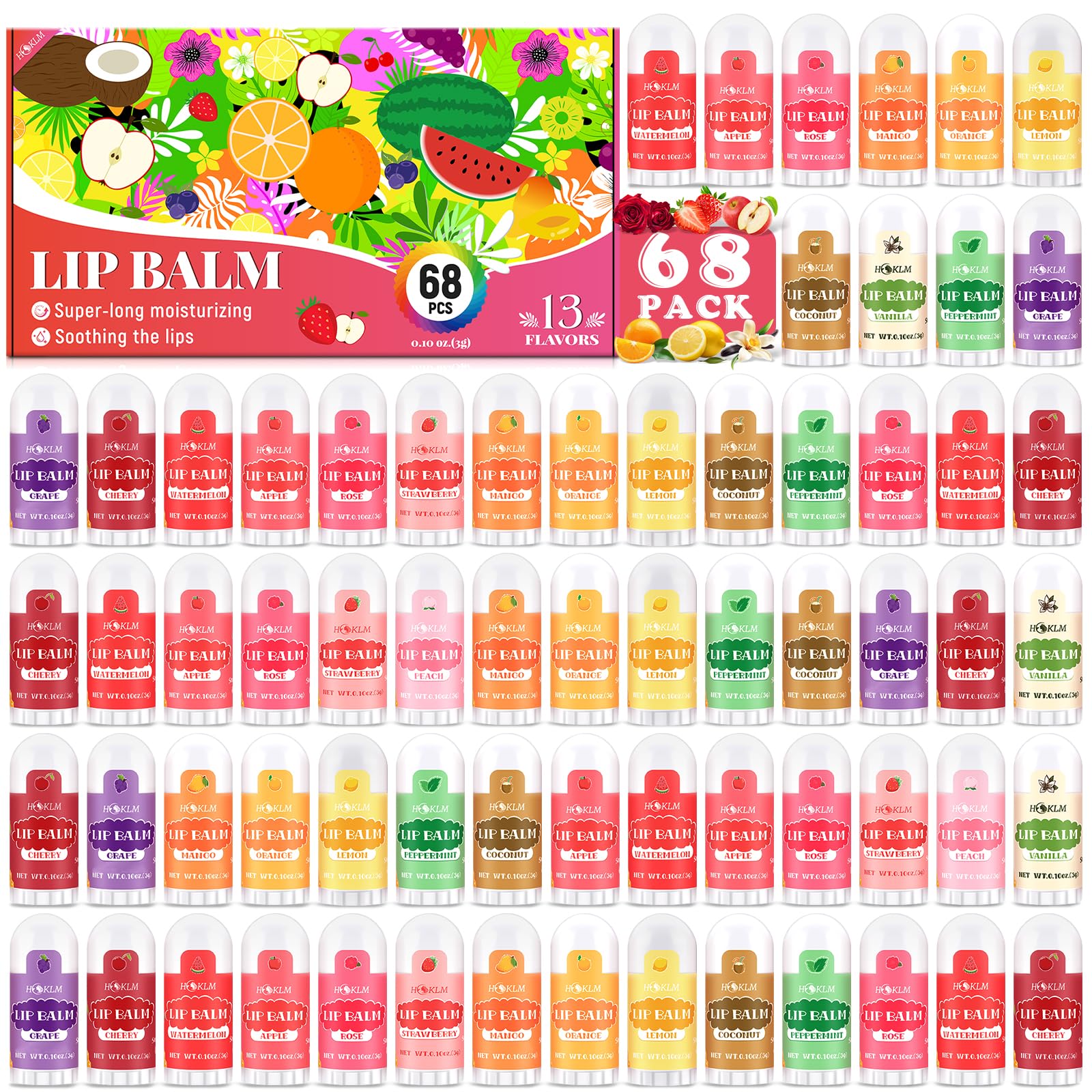 Mini Lip Balm 50 Pcs,Natural Lip Balms with Vitamin E and Coconut Oil - HCKLM Official Product View 10
