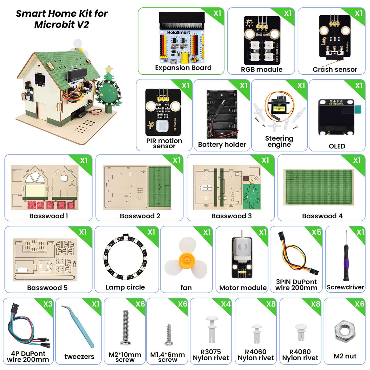 microbit Smart Home Kit for microbit v1 and v2 STEM - HOLASMART Official Imagery - 4