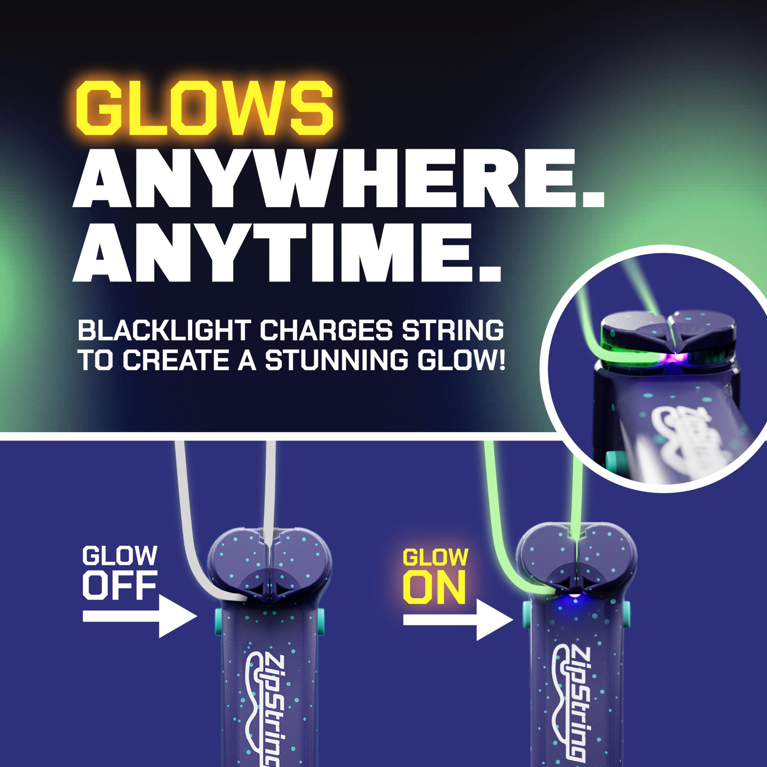 ZipString Luma Glow-in-The-Dark String Toy by ZipString - Angle View 4