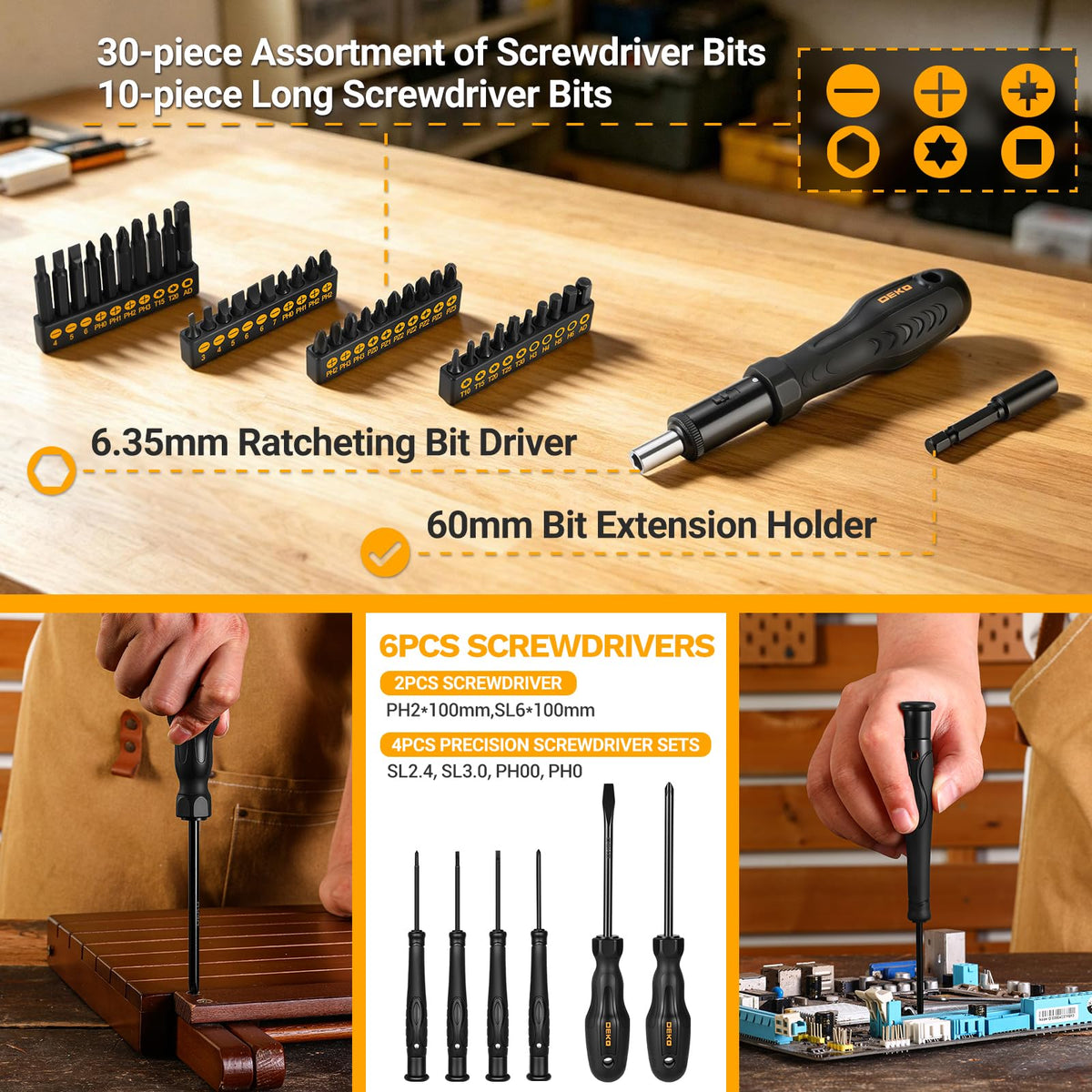 DEKOPRO 218 Piece General Household Hand Tool kit - DEKOPRO Official Imagery - 7