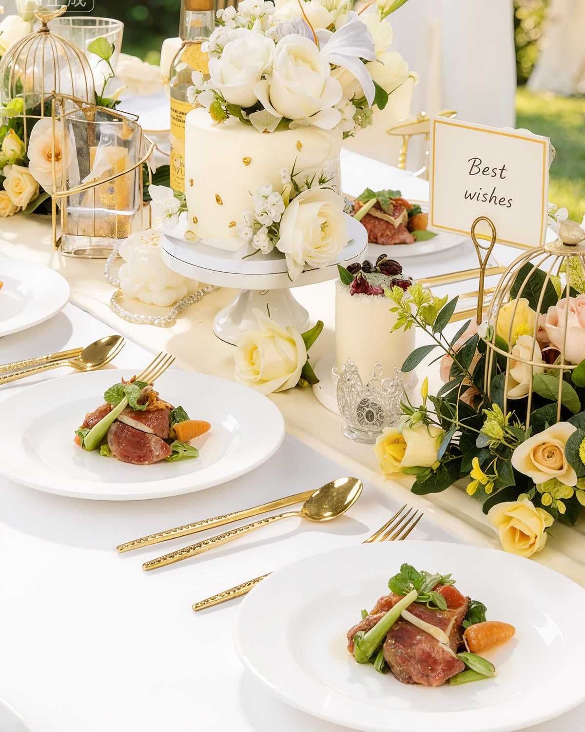 Quatish 120 Pcs Plastic Plates for Party Disposable Wedding - Quatish Official Imagery - 3