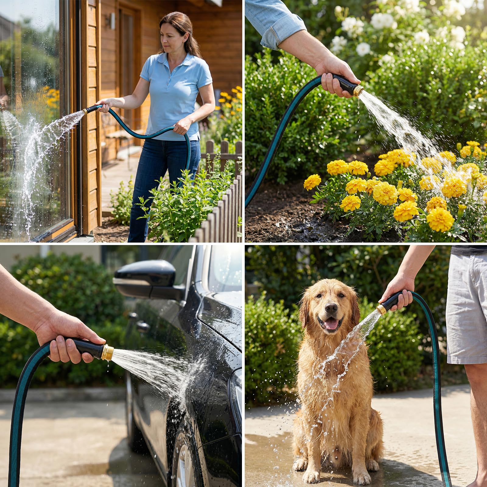 JOH 100FT Lightweight Garden Hose – Kink-Resistant, Flexible, Hig - JOH Official Product View 7