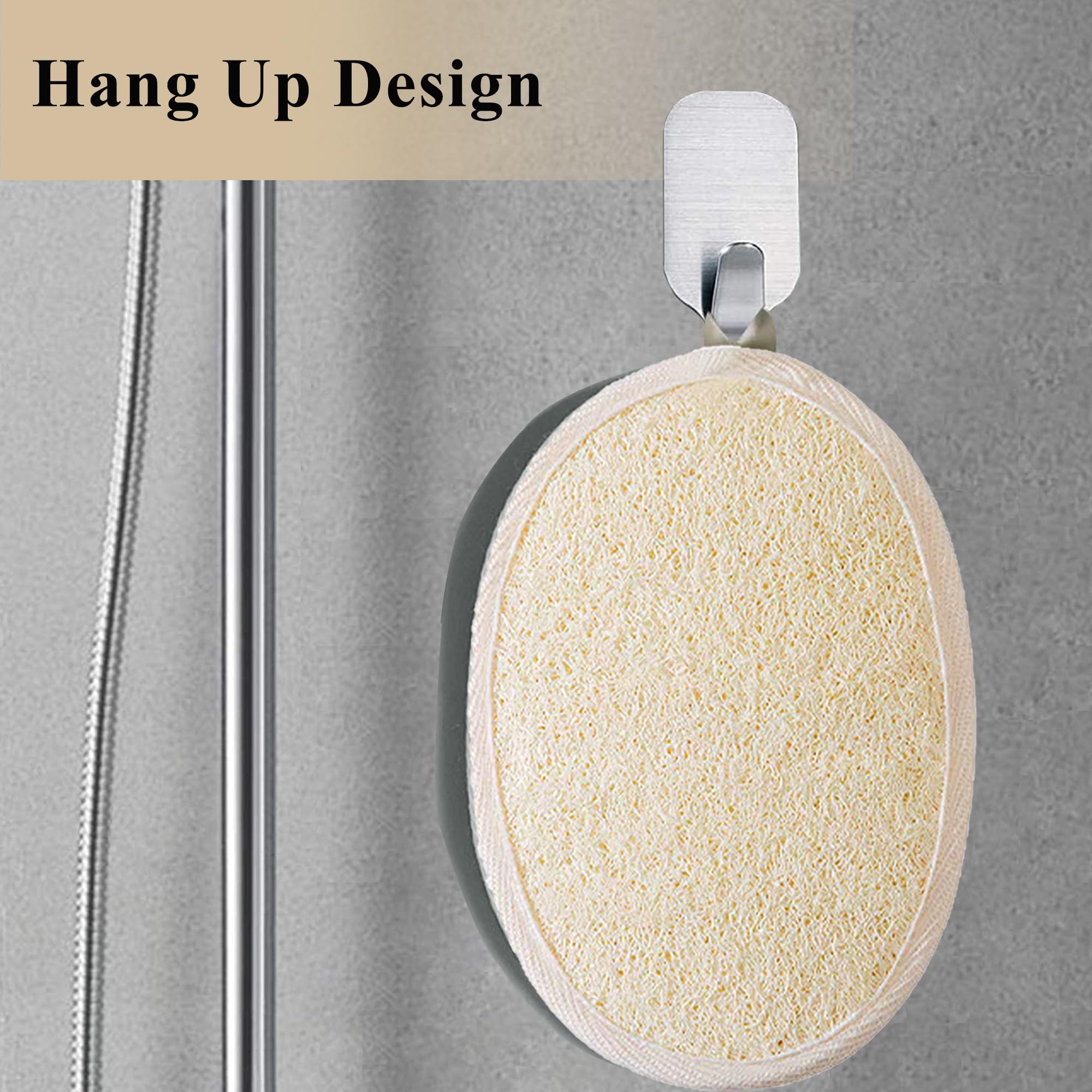 METLUCK Loofah Sponge Pads Natural Organic Bath Luffa Sponges Pads Natural Bath - METLUCK Official Product View 5