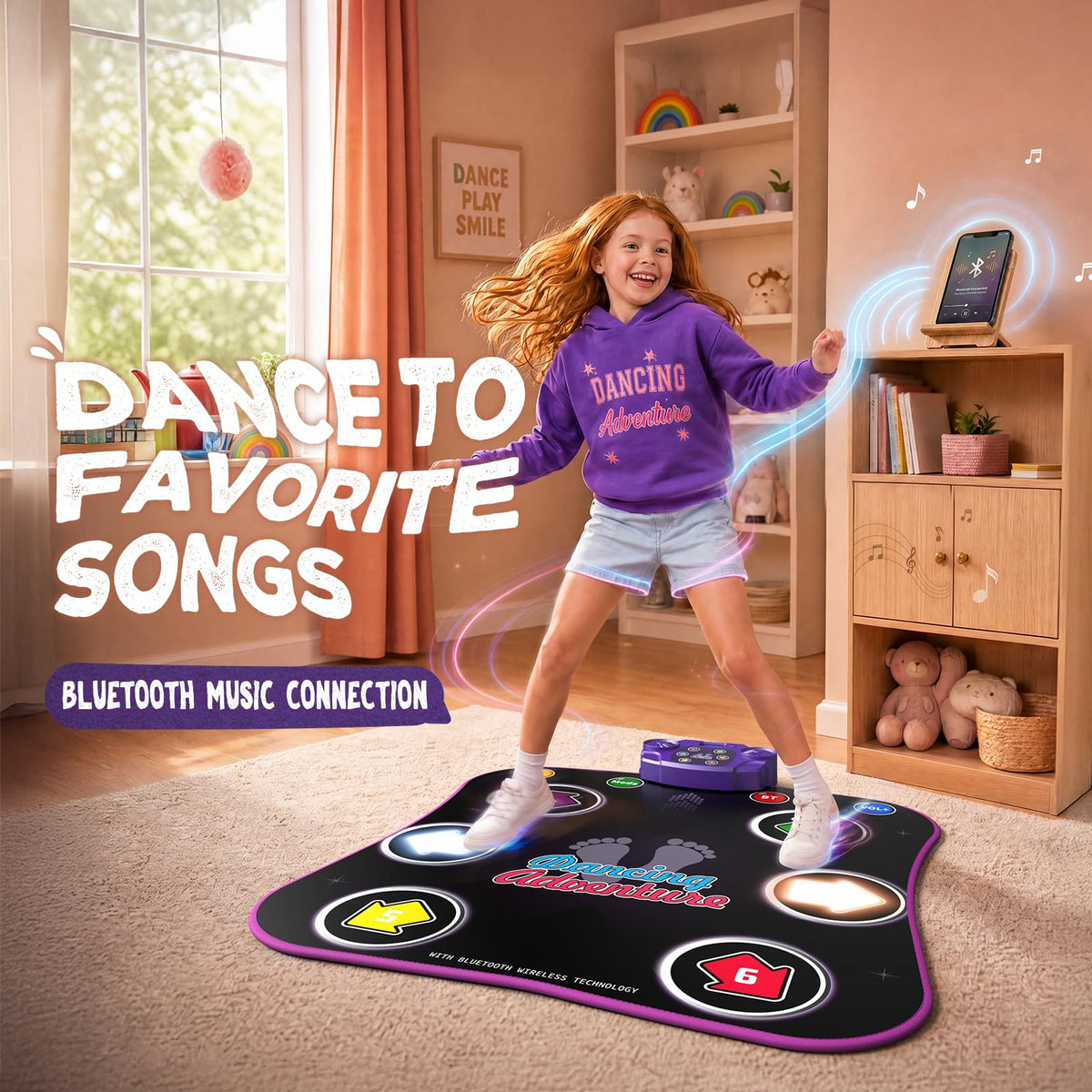 Dance Mat Toys with Bluetooth Electronic Dance Pad for 3 12 - Flooyes Official Imagery - 3