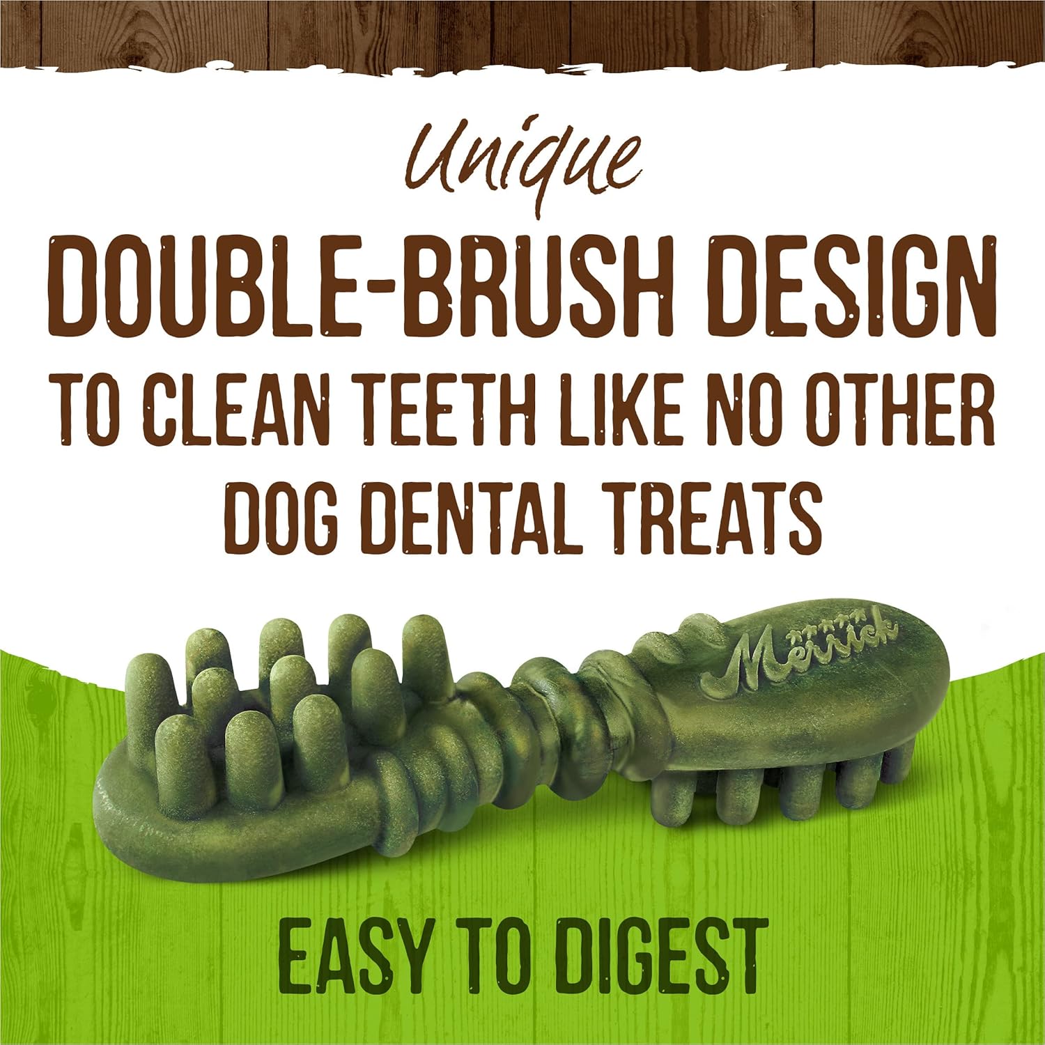 Merrick Fresh Kisses natural dental chews for small dogs, infused with coconut and botanical oils, 36-count box.
