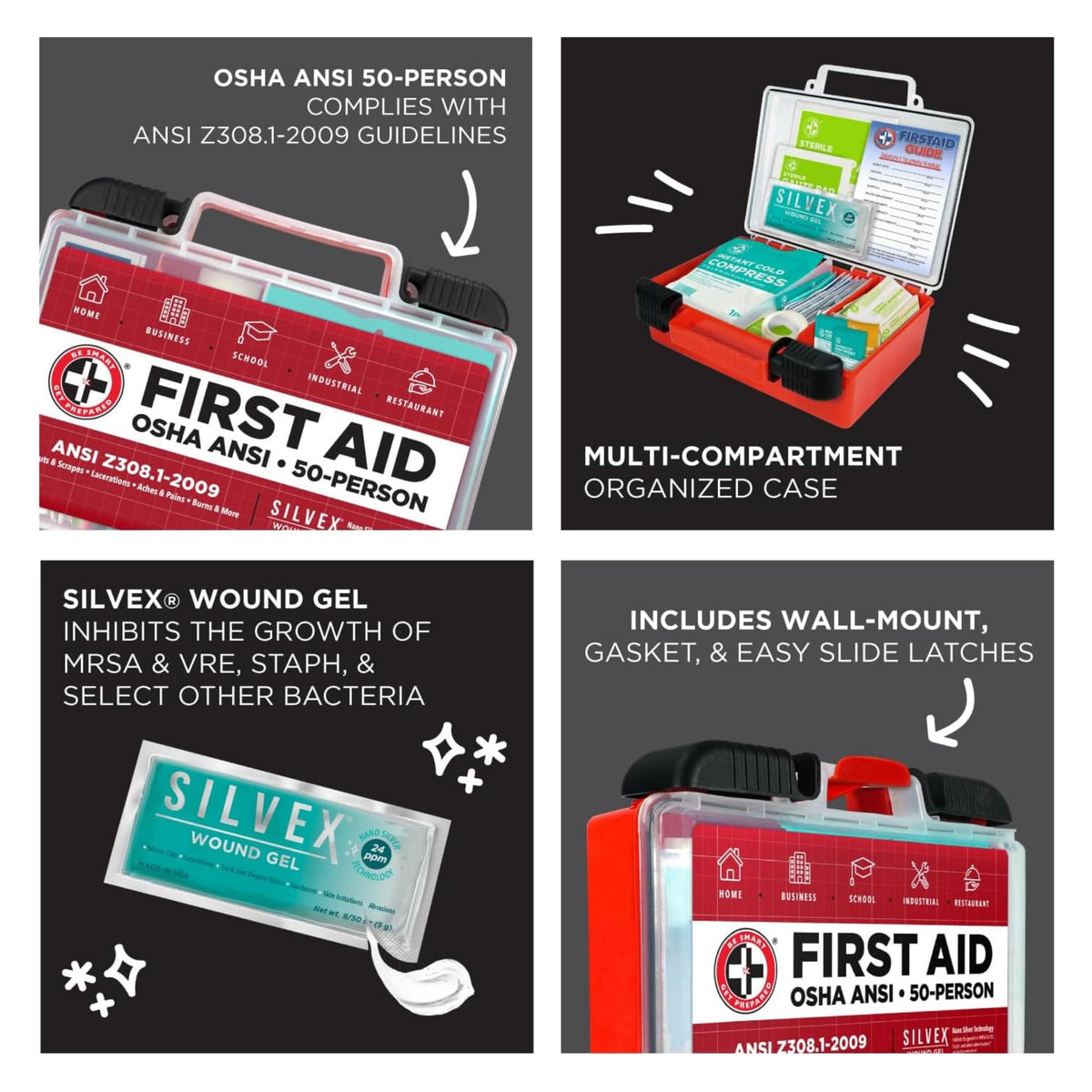 Be Smart Get Prepared OSHA ANSI First Aid Kit - Be Smart Get Prepared Official Imagery - 5