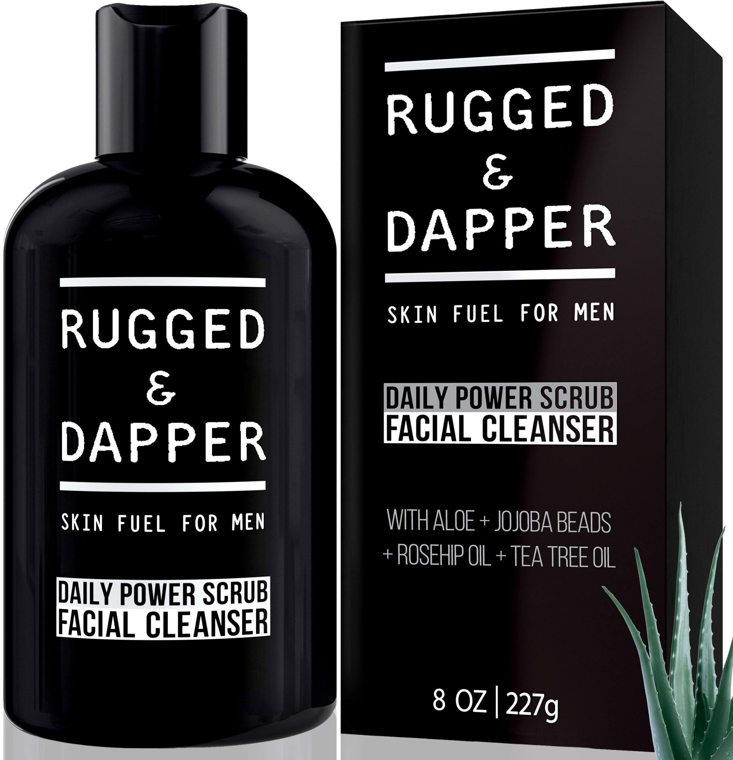 RUGGED & DAPPER Face Wash - Daily Exfoliating Mens Face Wash & Scr - RUGGED & DAPPER Official Product View 2