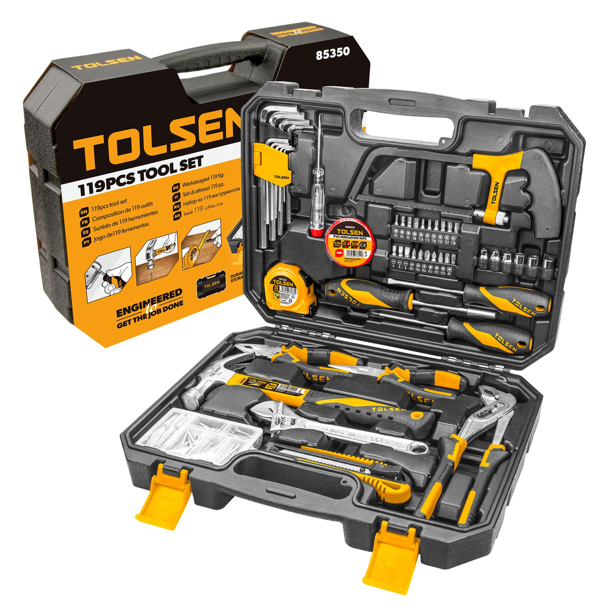 TOLSEN Home Repair Tool Set General Household Hand Tool Kit - Tolsen Official Imagery - 1