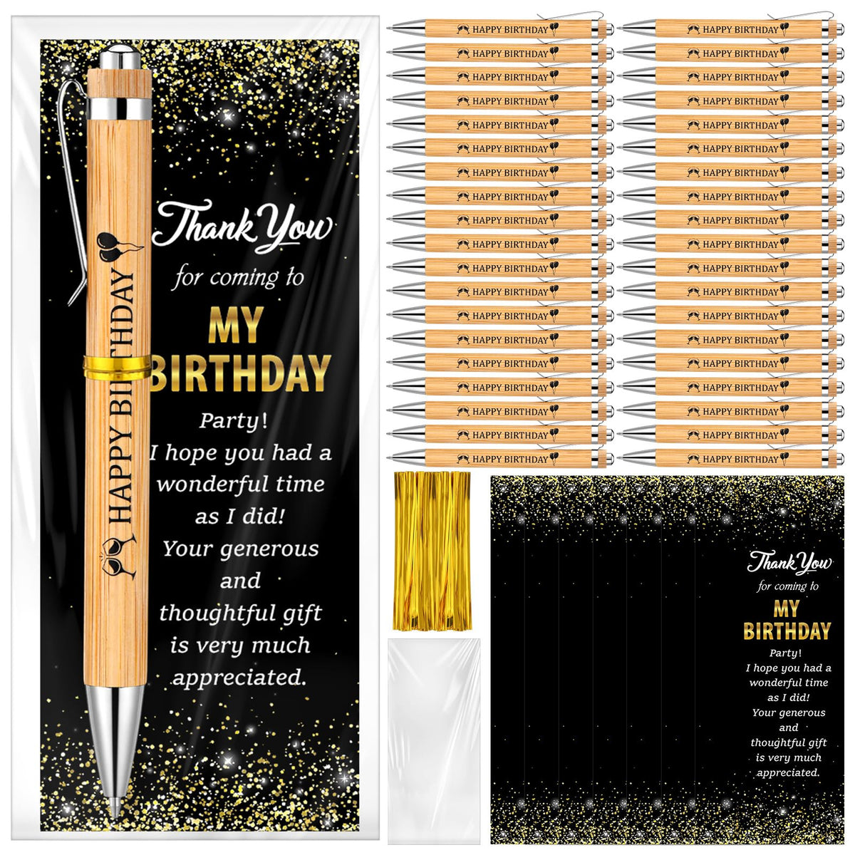 Sayglossy 50 Sets Happy Birthday Party Favors for Guests - Sayglossy Official Imagery - 1
