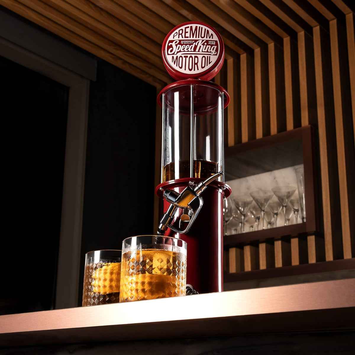 BLKSMITH Pump Liquor Dispenser for Home Bar - BLKSMITH Official Imagery - 3