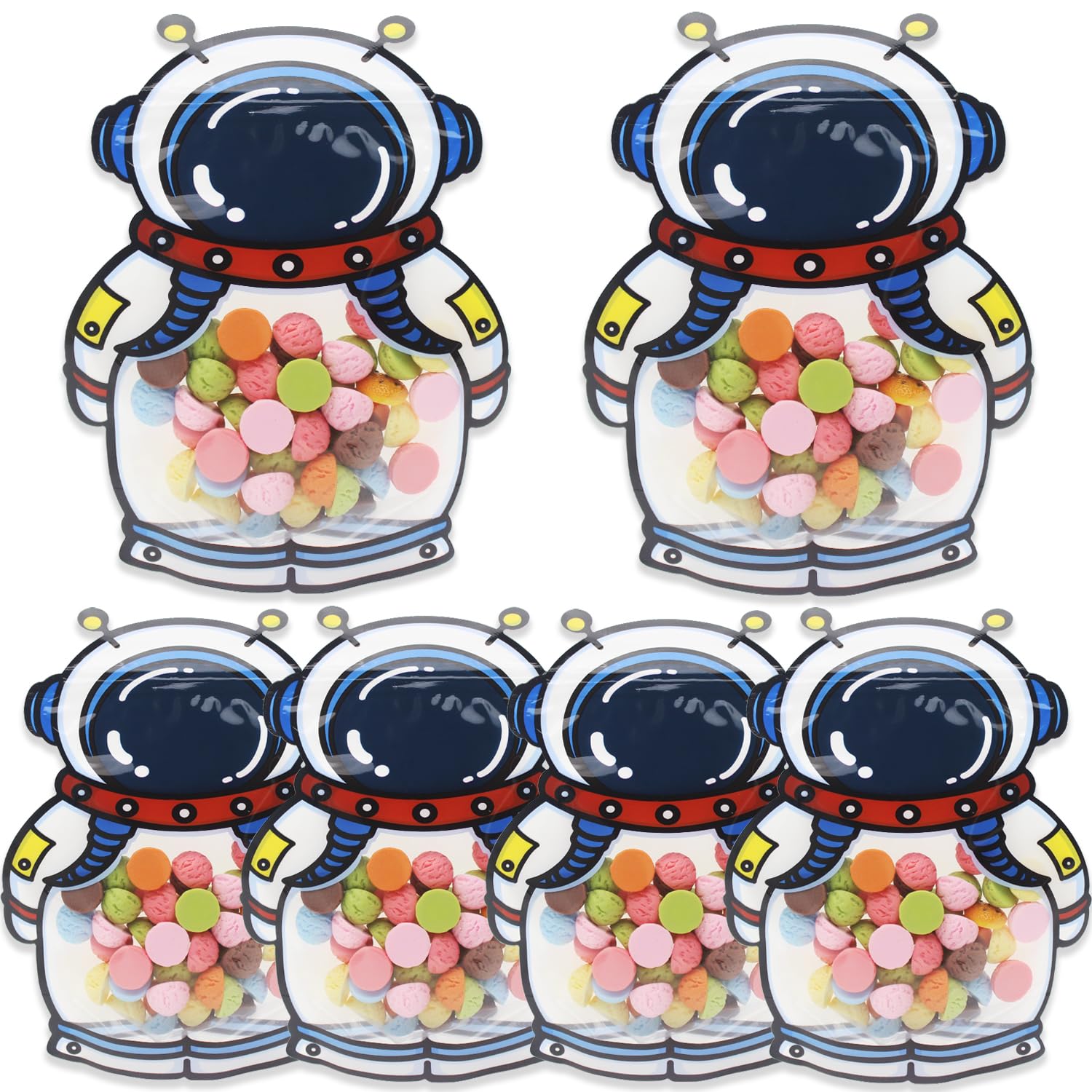 20 Pack Goodie Bags Cartoon Astronaut Candy Treat Bags Small - Product Imagery