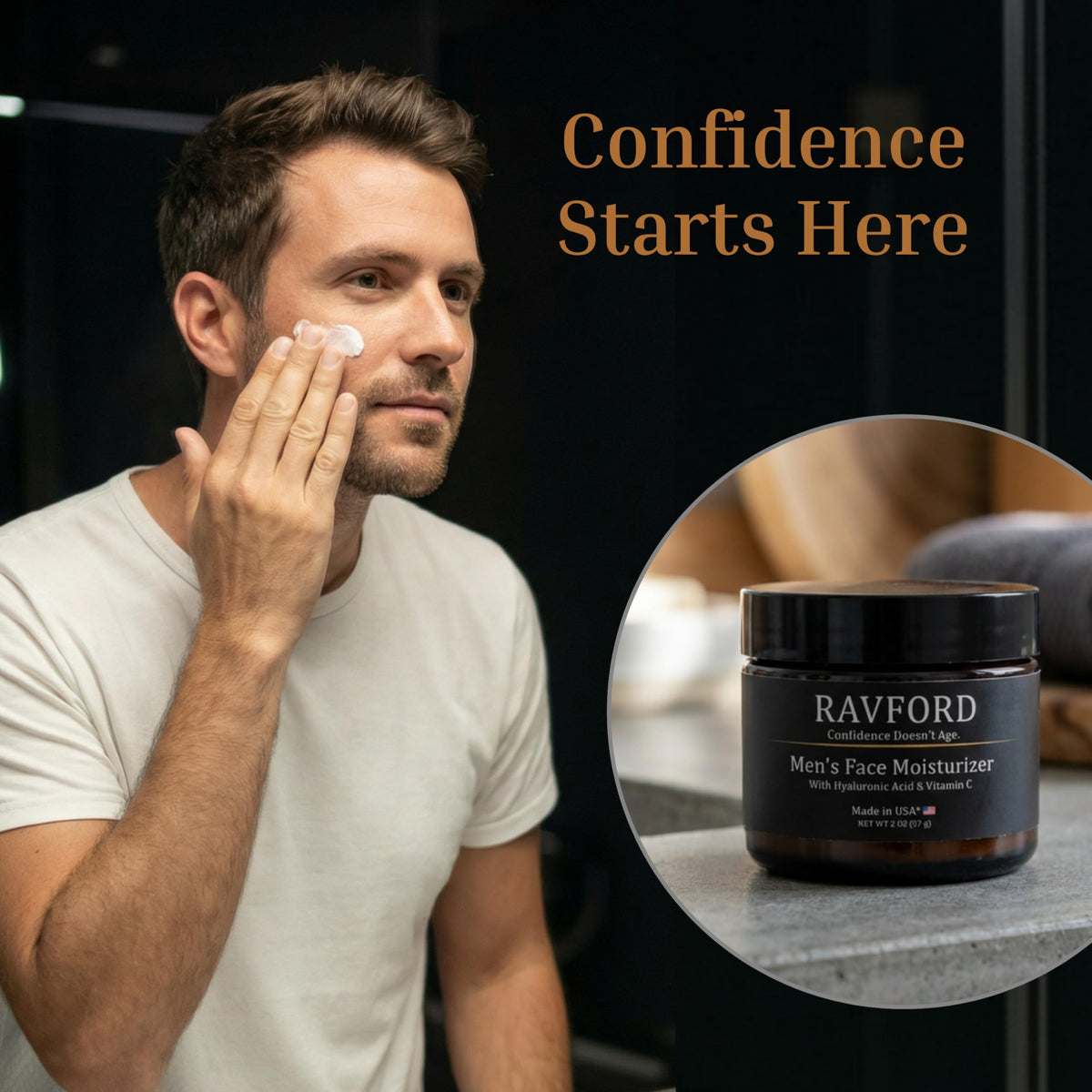 Men s Face Moisturizer Matte Finish Fast Absorbing Non - RAVFORD Official Imagery - 3
