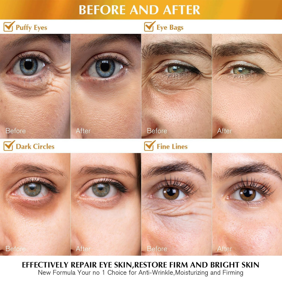 Enaskin Naturals 24K Gold Under Eye Patches for Dark Circles - Enaskin Naturals Official Imagery - 4