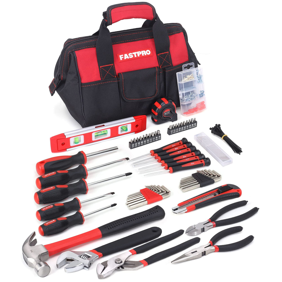 FASTPRO 215 Piece Home Repairing Tool Set with 12 Inch Bag - FASTPRO Official Imagery - 1