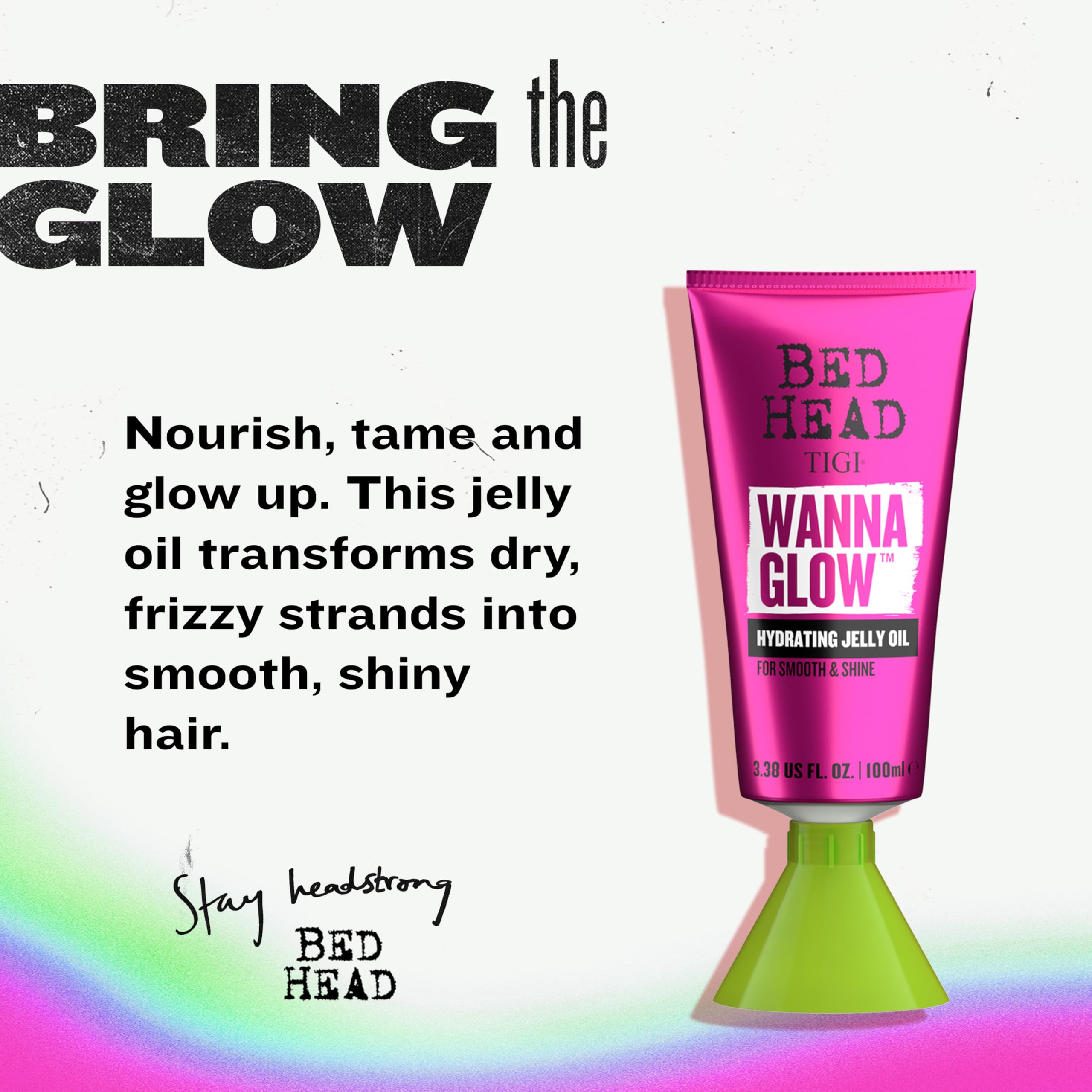TIGI Bed Head by TIGI Wanna Glow Hydrating Jelly Oil for Shiny Smooth Hair 3.38 fl oz