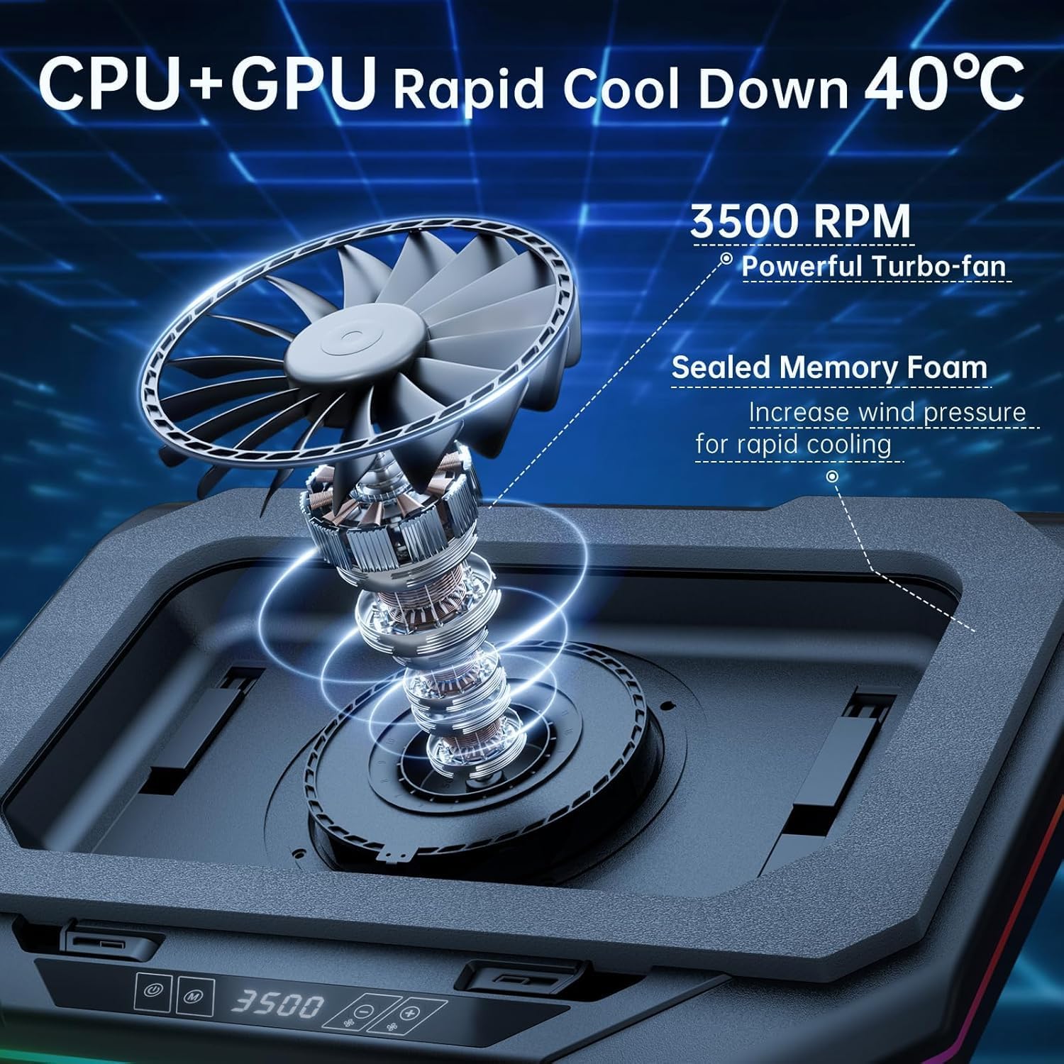 Cooling Pad for Msi Vector A18 HX 17 HX 16 HX AI GP66 GP76 Creator Z16 A16