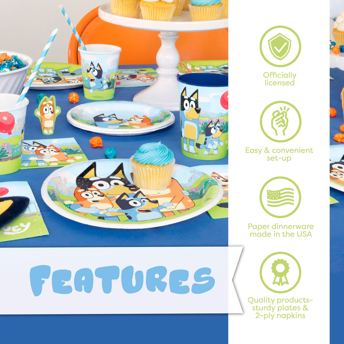 Bluey Birthday Decorations and Party Supplies with Balloons - Unique Official Imagery - 6