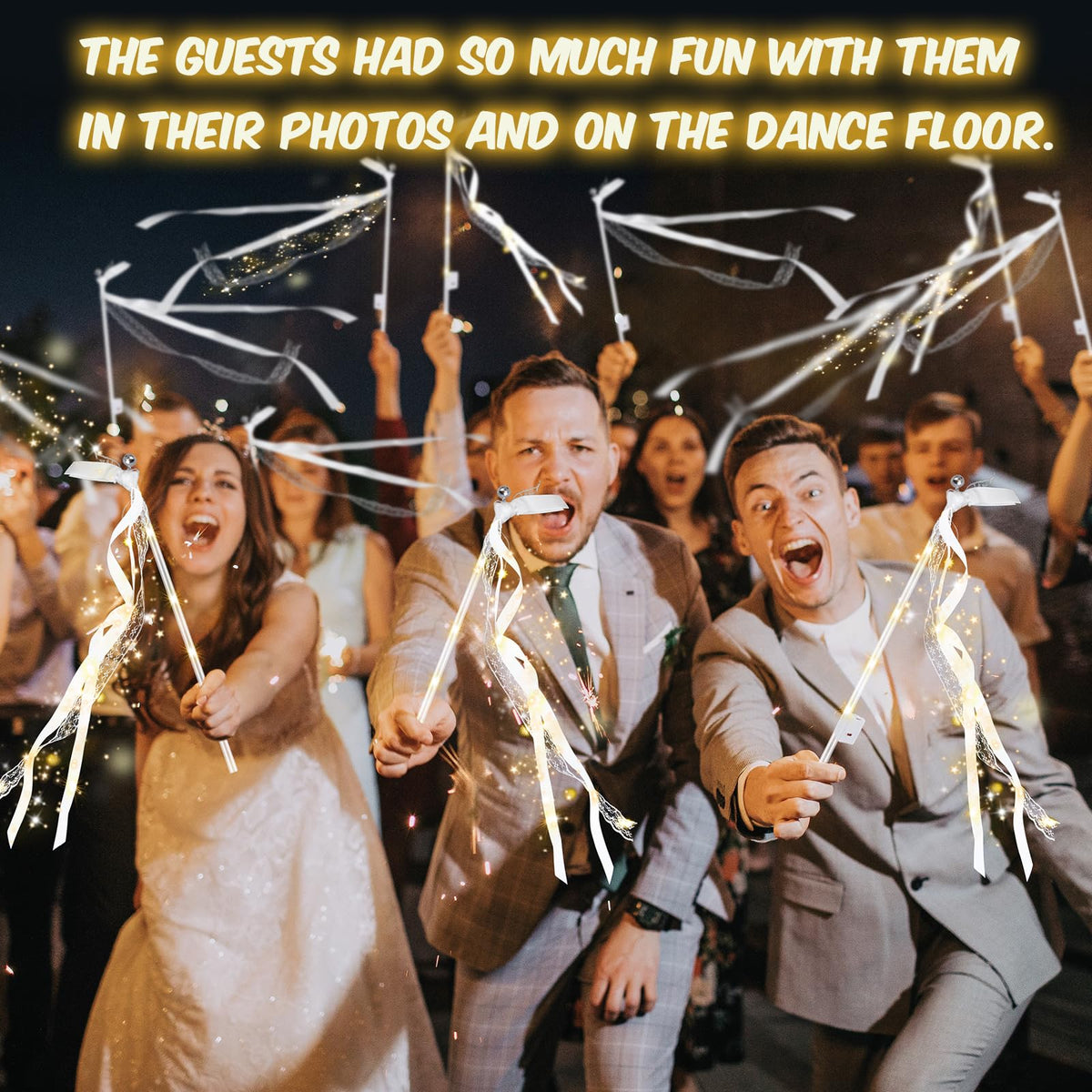 28PCS Light up Wands for wedding Wedding Wands Streamers - HONLYNE Official Imagery - 6