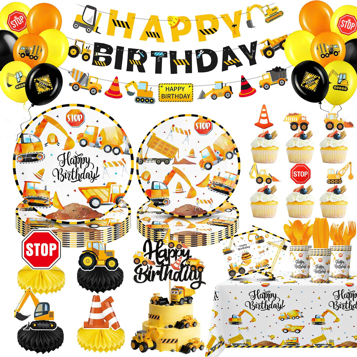 Construction Birthday Party Supplies Construction Party - Slinephy Official Imagery - 1