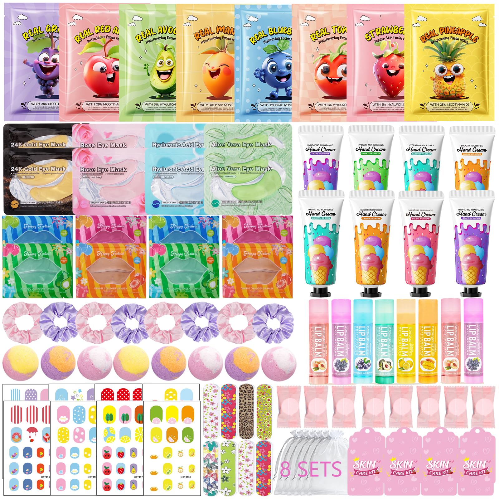 96 PCS Spa Party Supplies for Women Spa Favors Include Face - SSGP Official Product Imagery - 1
