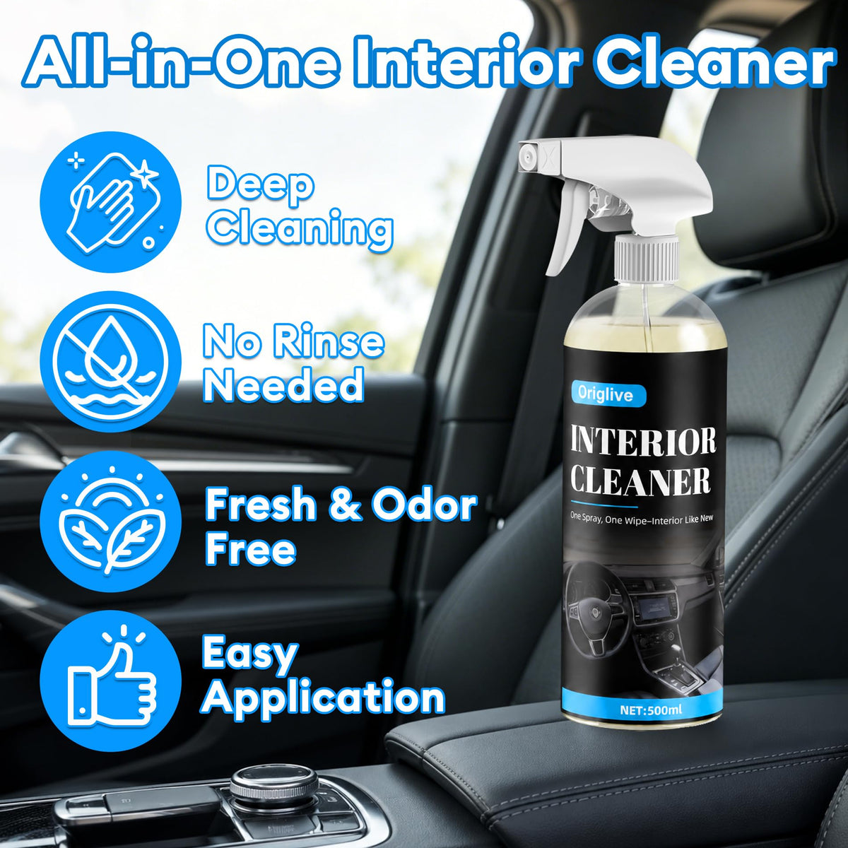 10 Piece Car Detailing Kit No Rinse Interior cleaner 16 9 oz - Origlive Official Imagery - 3
