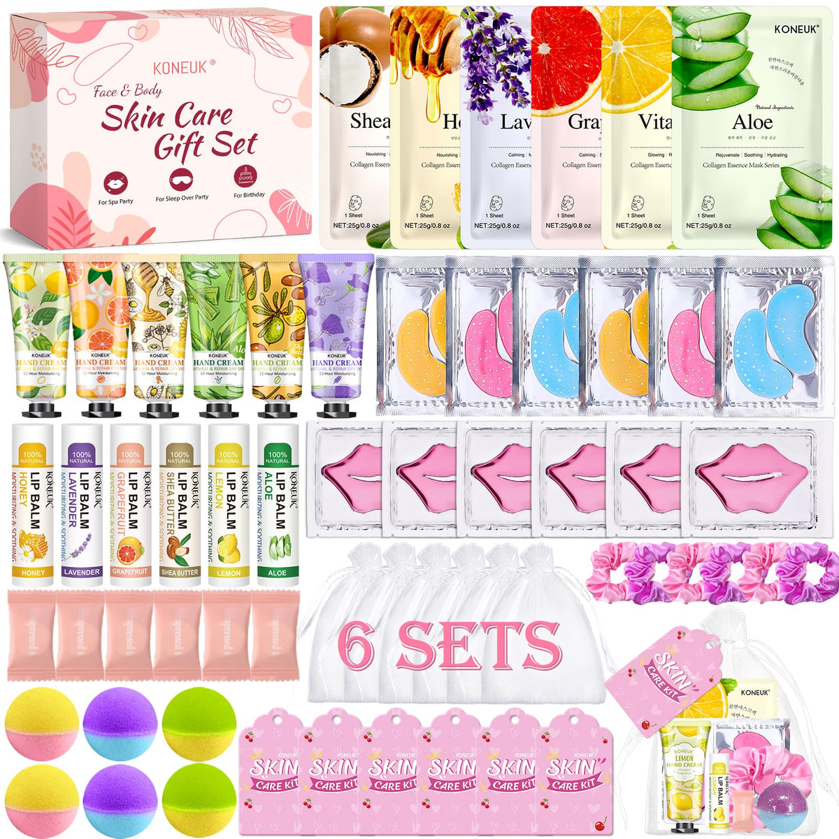 60PCS Spa Party Supplies for Girls Sleepover Party Supplies - KONEUK Official Imagery - 2