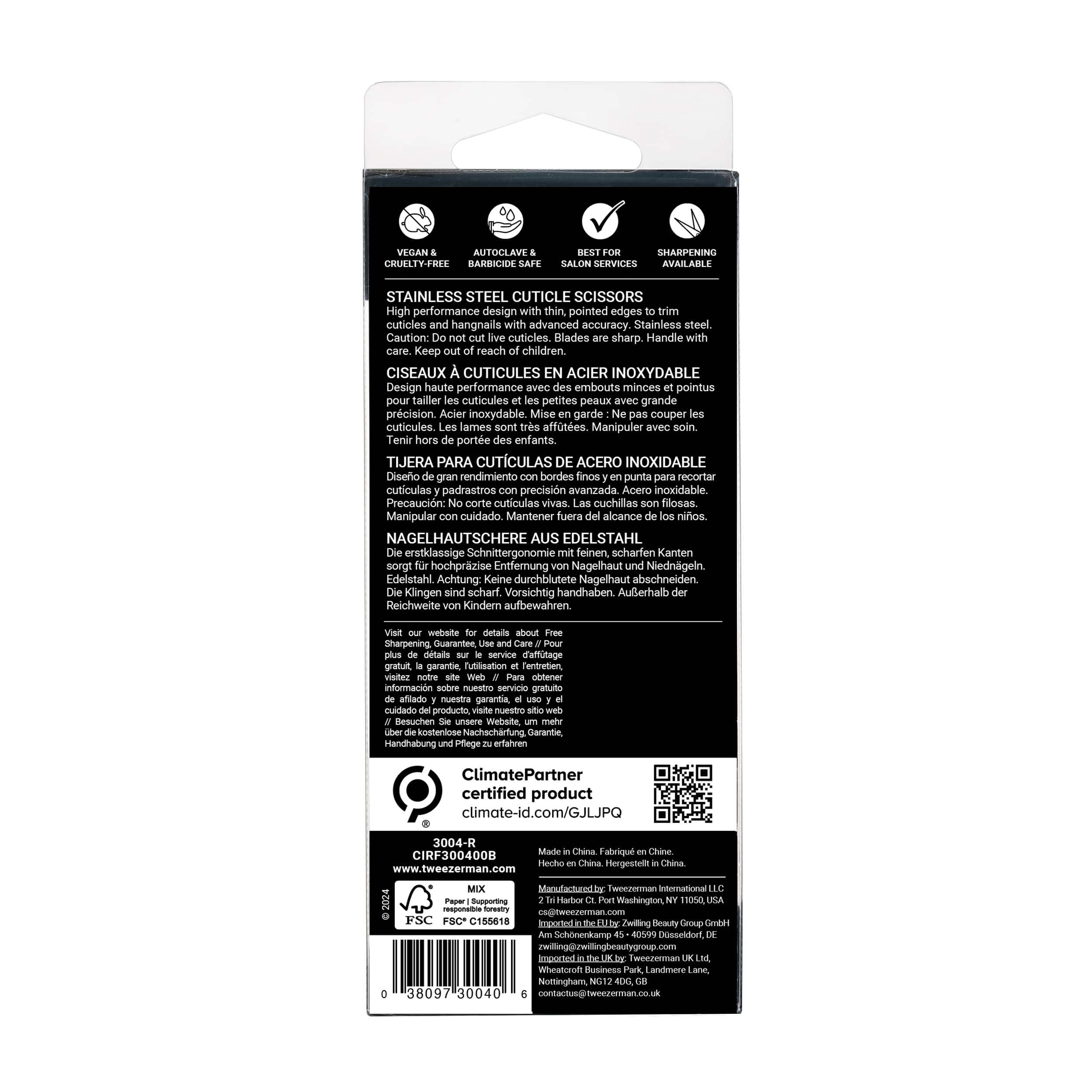 Tweezerman Cuticle Scissors Stainless Steel