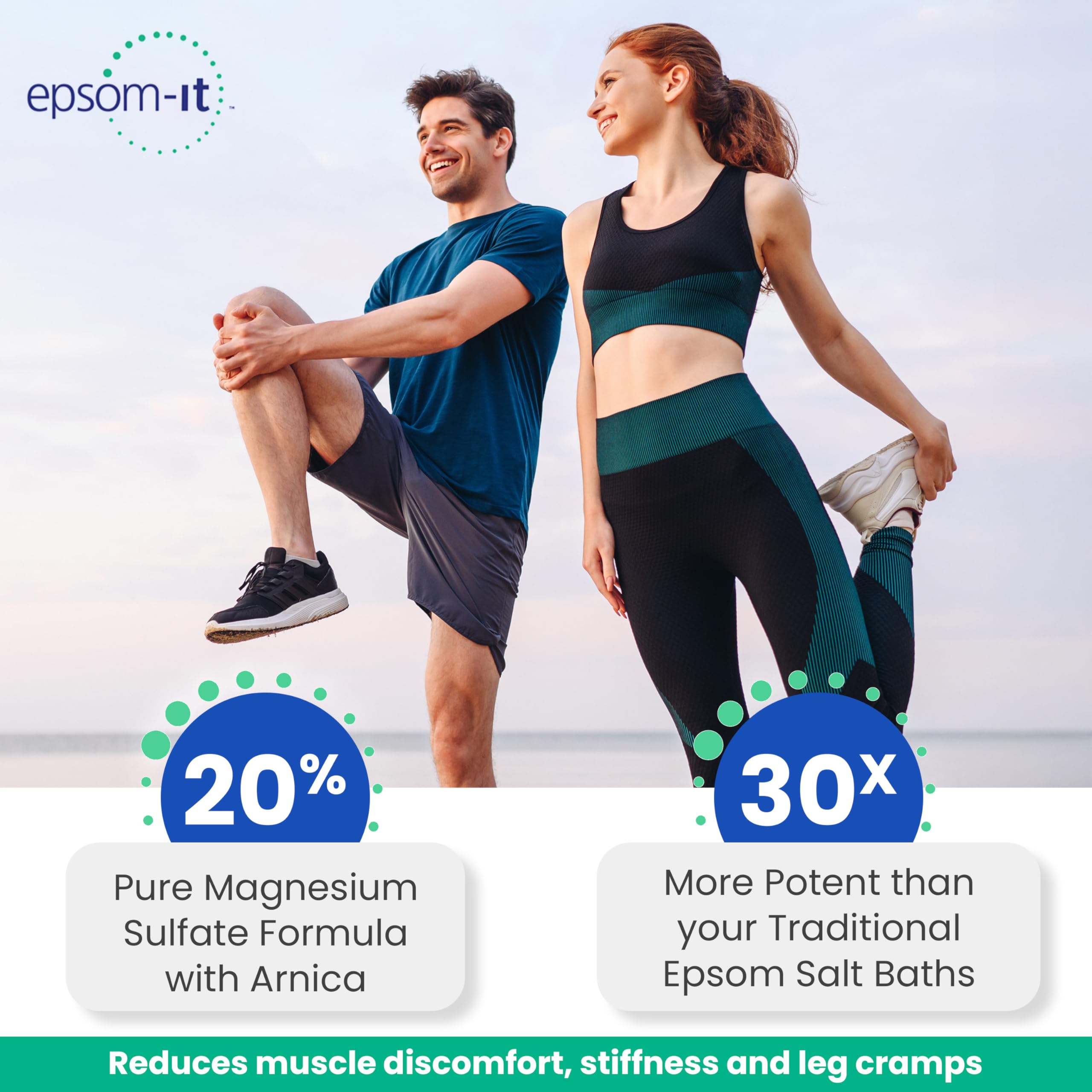 EPSOM-IT Soothing Muscle Magnesium Lotion, Epsom Salt, Arnica Cream, 1-Pack