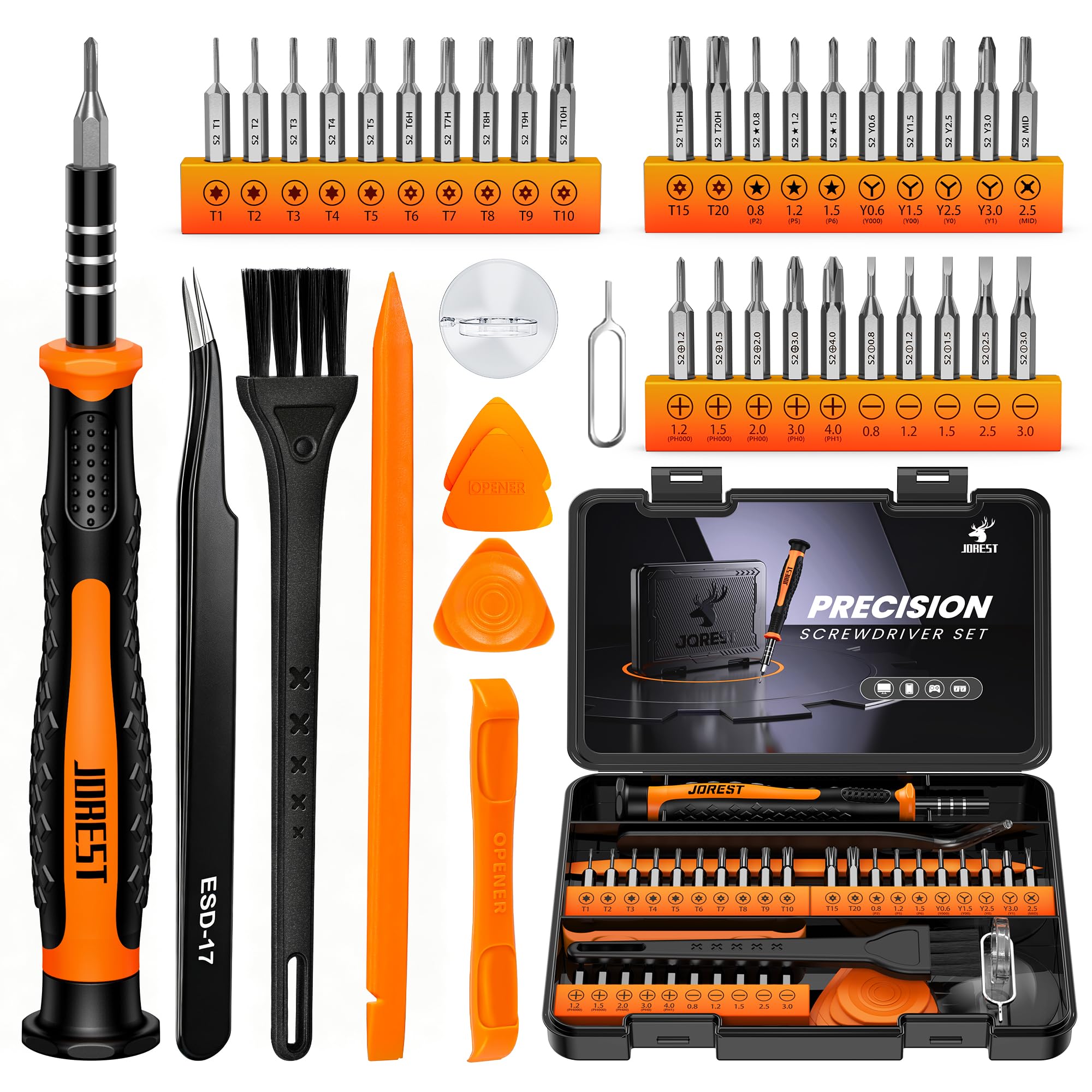 JOREST Small Precision Screwdriver Set with Torx Triwing Phillips by Jorest - Angle View 10