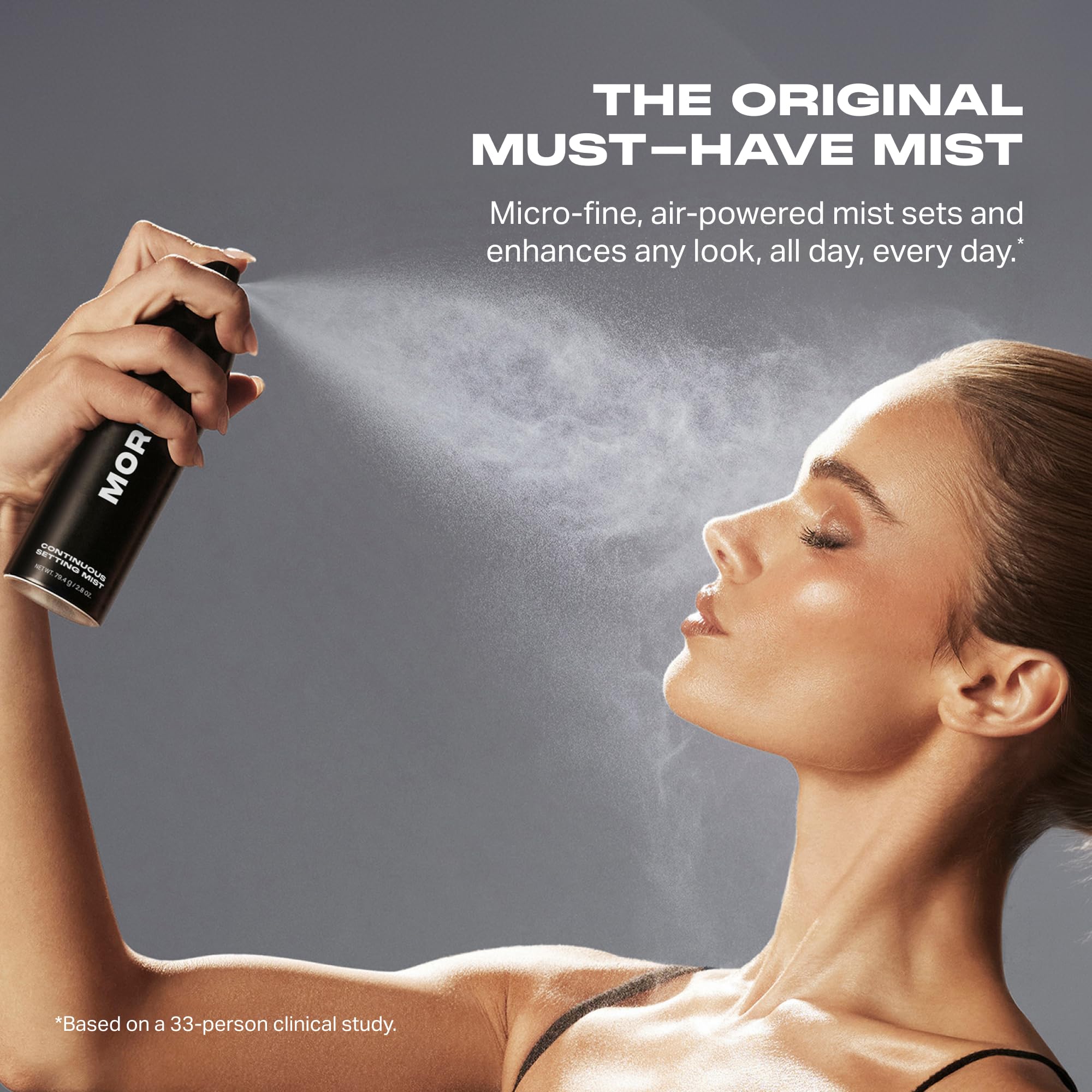 Morphe Mini Continuous Setting Mist - Micro-Fine, Travel Size Makeup Setting Spray with a Natural Radiant Finish - Helps Makeup Resist Caking or Fading & Increases Wear of Foundation (1.3 oz) - MORPHE Official Product View 3