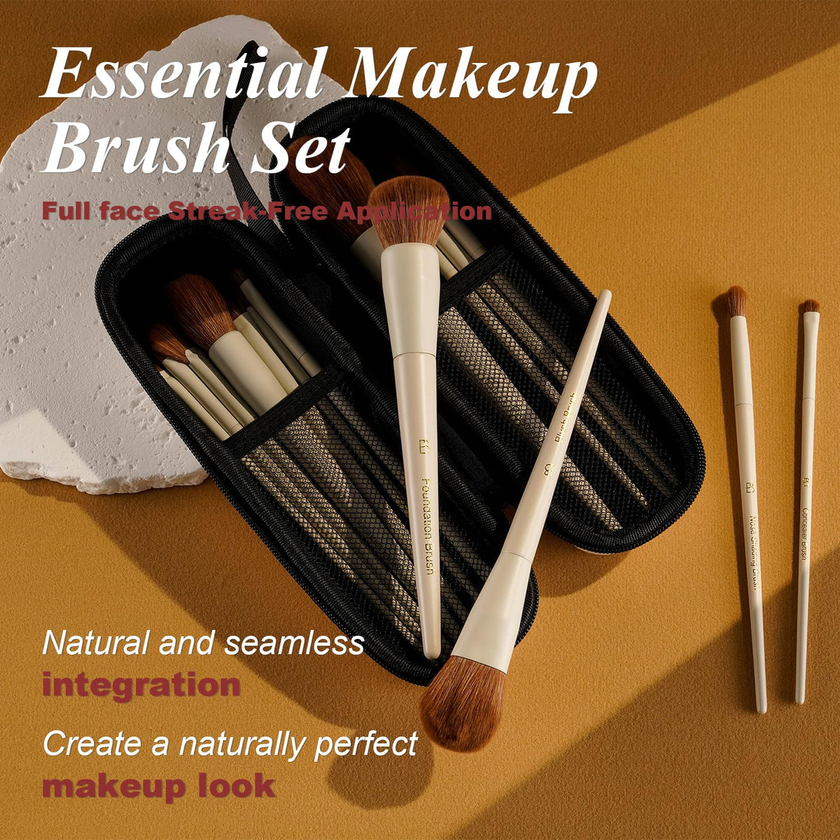 BS MALL Makeup Brushes Set with Travel Bag - BS-MALL Official Imagery - 6