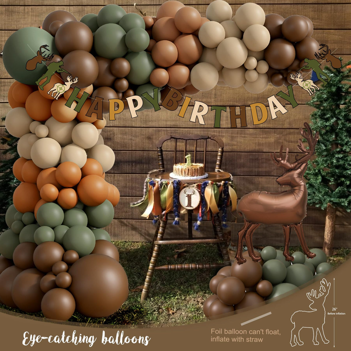 Hunting Birthday Party Decorations Supplies Camo Deer - Monnberry Official Imagery - 7