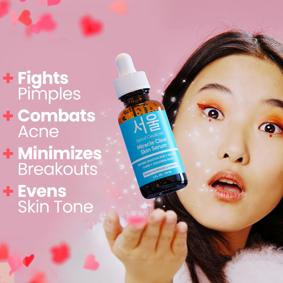 SeoulCeuticals Korean Acne Serum Miracle Clear for Acne - SeoulCeuticals Official Product Imagery - 3