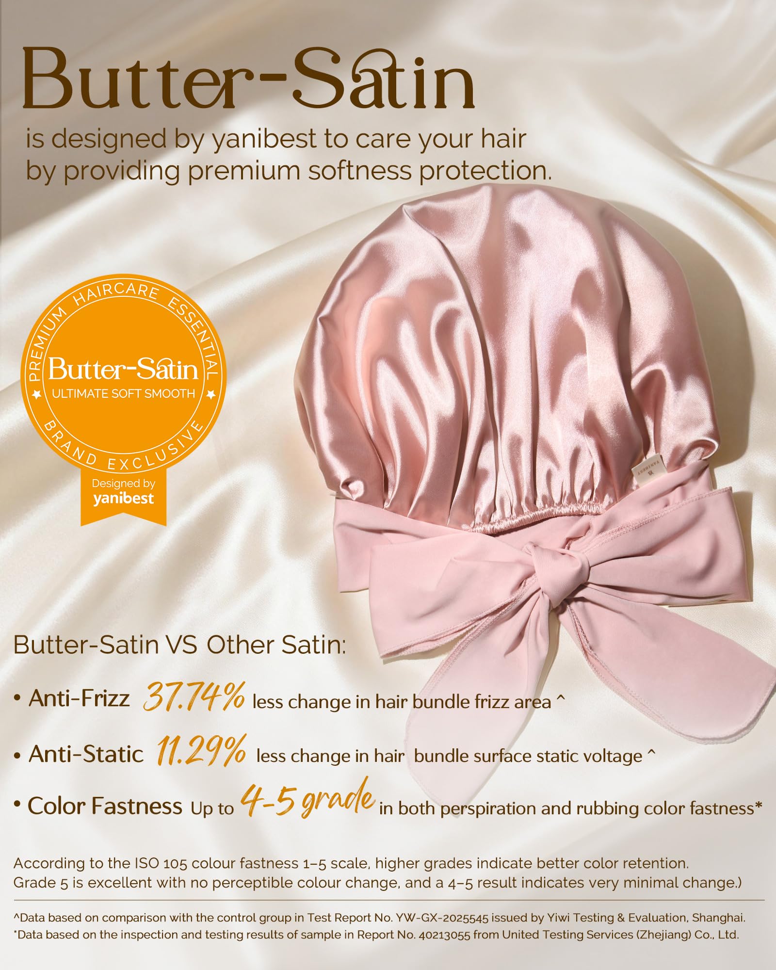 YANIBEST Adjustable Silk Bonnet for Sleeping Women Double Layer Satin Bonnet - YANIBEST Official Product View 2