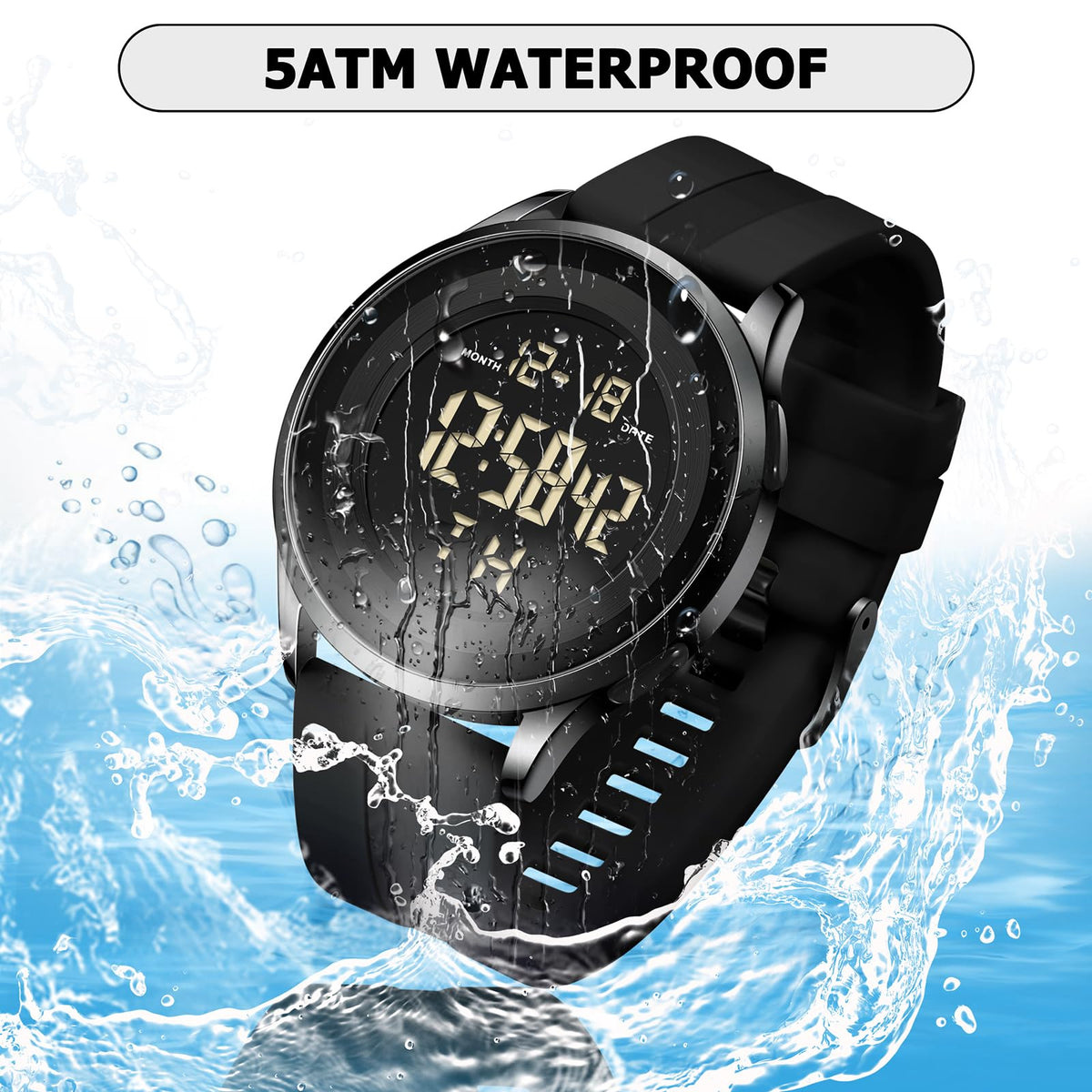 COSSINIGE Mens Digital Waterproof Military Watch for Men - COSSINIGE Official Imagery - 3