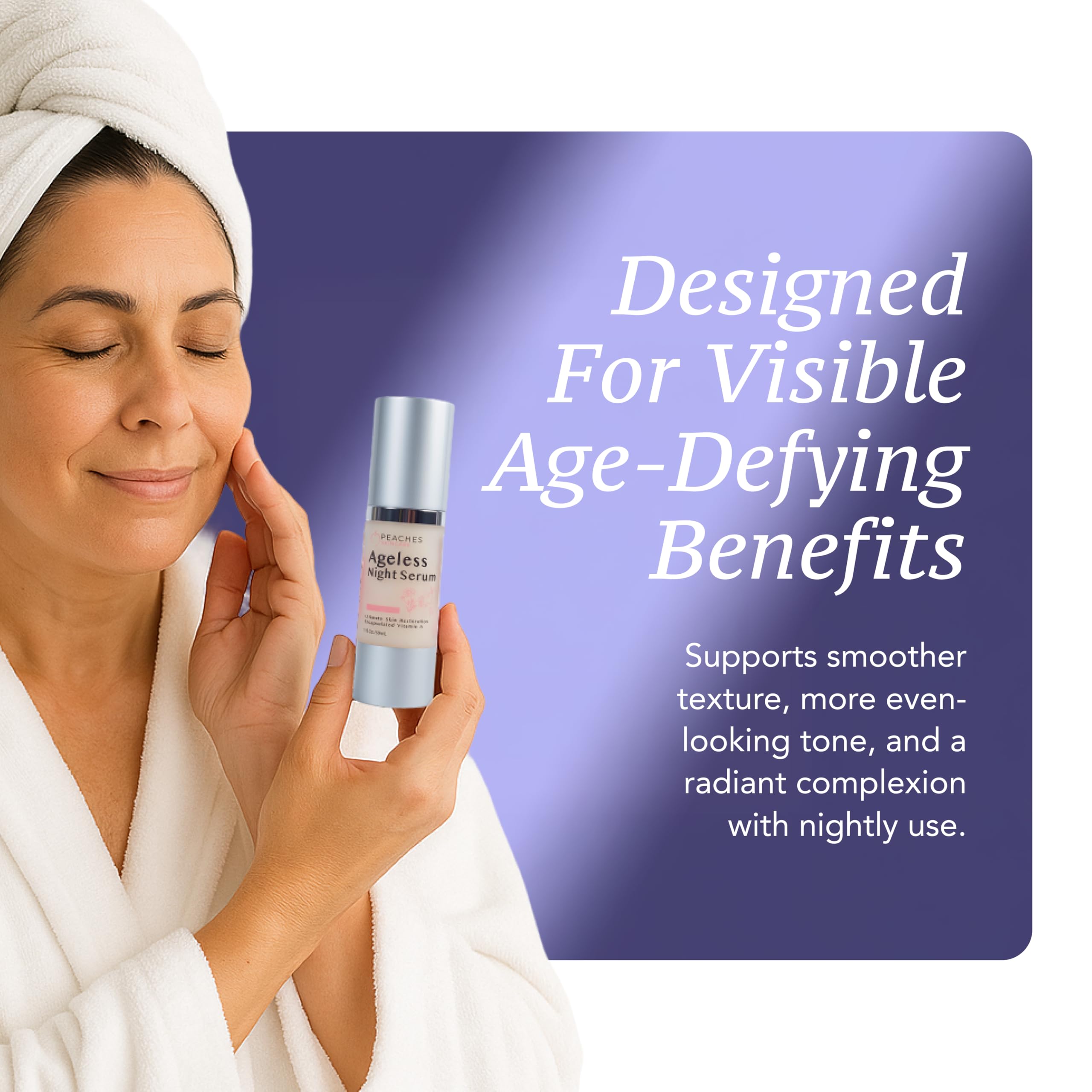 Peaches Skin Care Ageless Night Serum - Peaches Skin Care