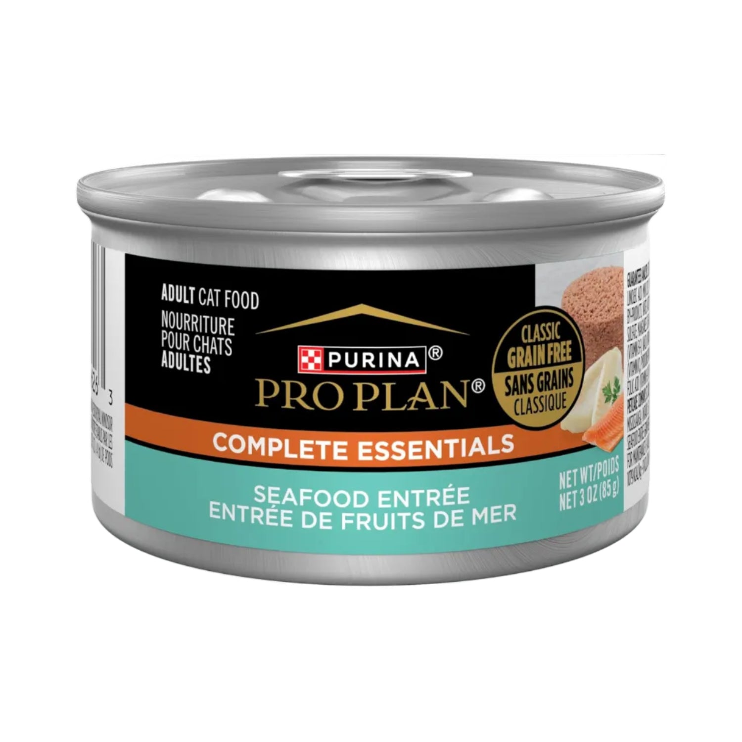 Elefair Purina Pro Plan Grain Free Pate wet cat food, high protein, complete essentials in 3 oz. cans, pack of 24