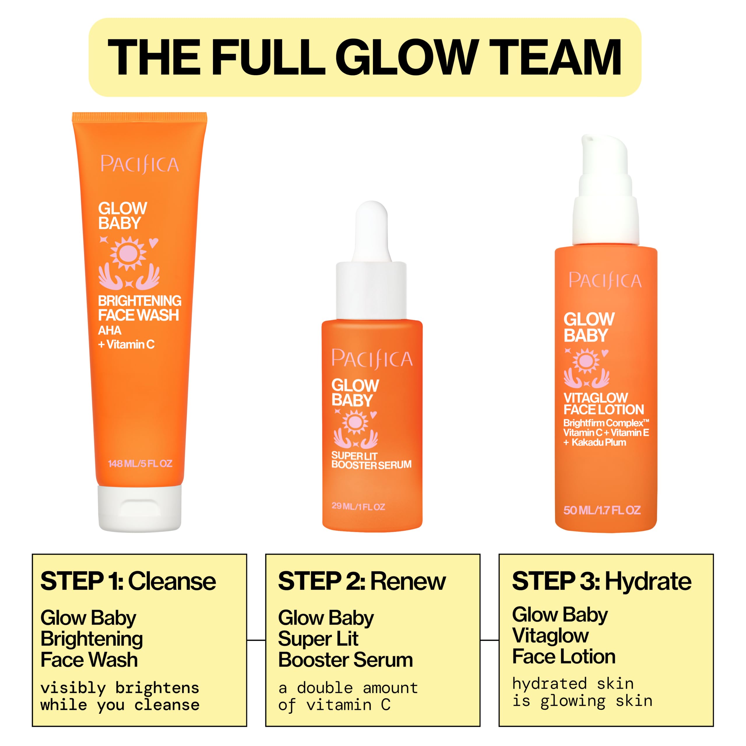 Pacifica Vitamin C Serum for Face – Glow Baby Brightening Facial - Pacifica