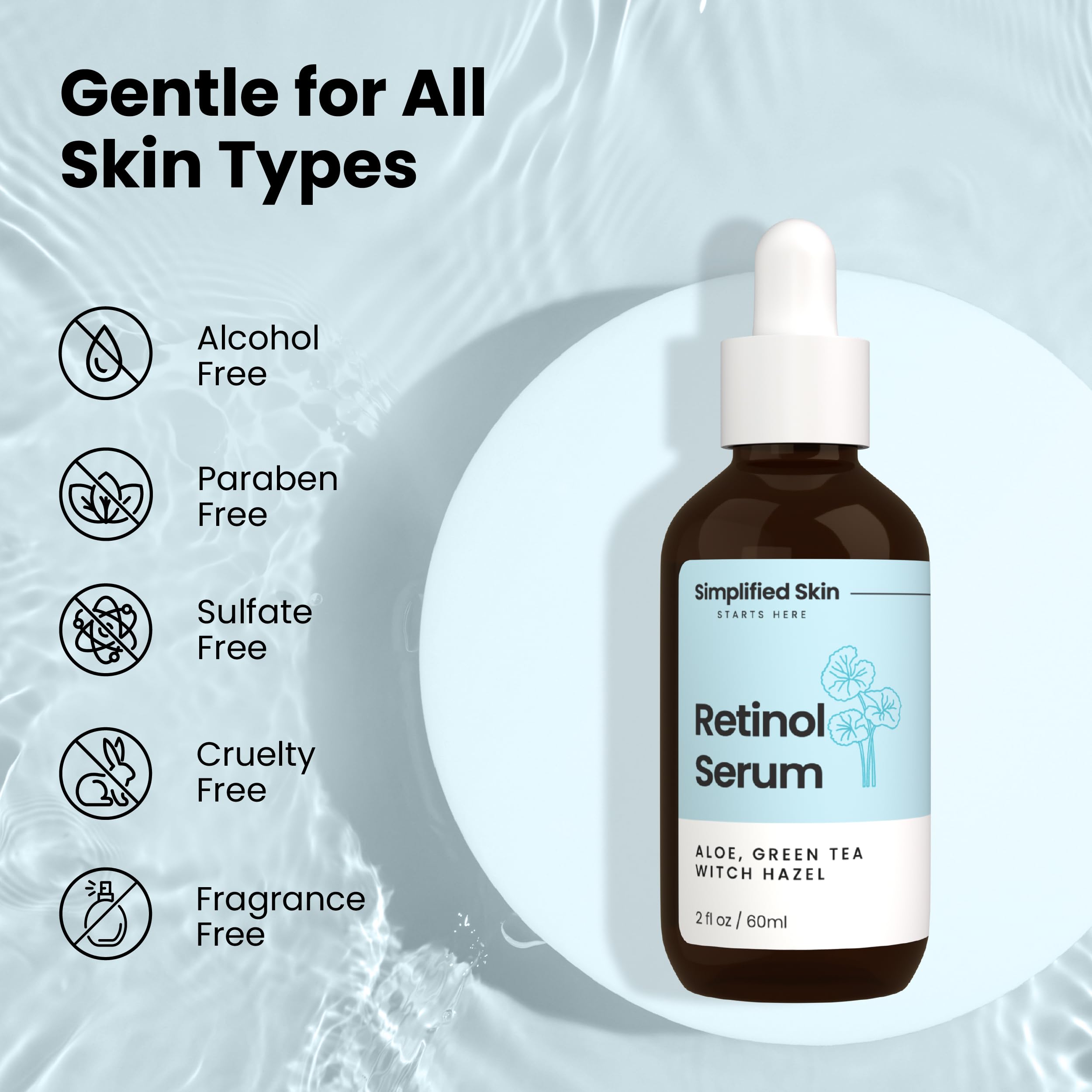 Simplified Skin 2.5% Retinol Serum for Face with Hyaluronic Acid, 2 Fl Oz - Simplified Skin Official Product View 6