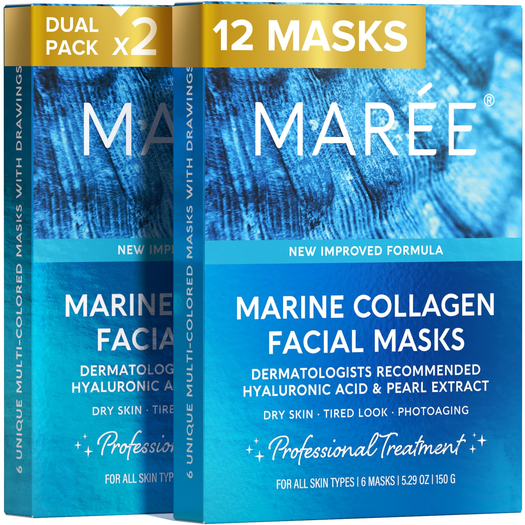 MAREE Hydrogel Collagen Facial Mask with Hyaluronic Acid — - MAREE