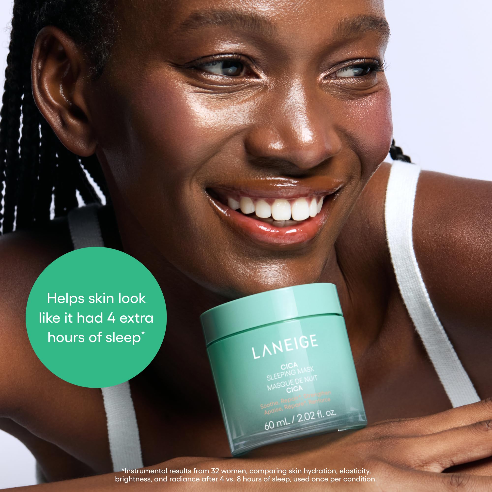 LANEIGE Cica Sleeping Mask: Korean Sensitive Skin Overnight Hydrating Balm Cream Face Mask with Centella Asiatica for Soothing Nourishment & Barrier Repair| Korean Skin Care - Elefair Tech Official Product View 7