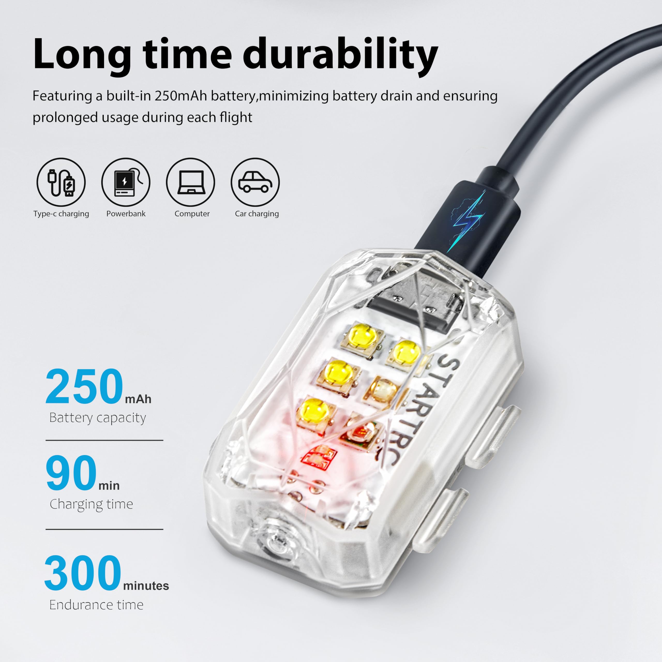 STARTRC Drone Strobe Light FAA Anti-Collision 2PC
