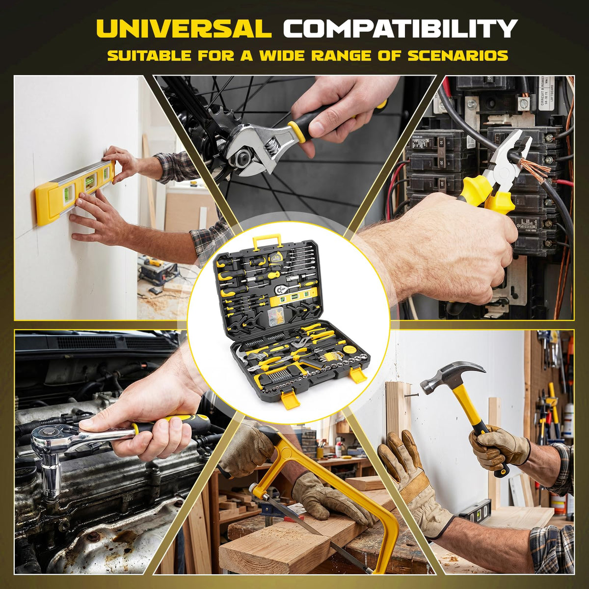 155PCS Household Tool Set with Toolbox Ratcheting - KELIN Official Imagery - 6
