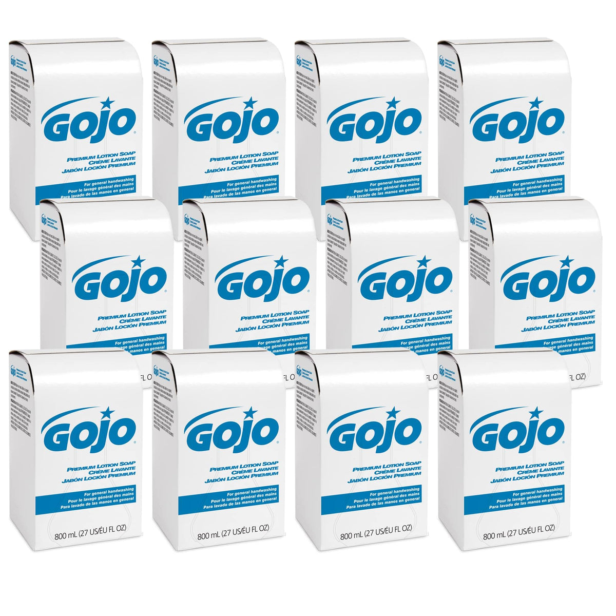 GOJO 800 Series Lotion Soap Refill 12ct x 800 mL - GOJO Official Imagery - 1