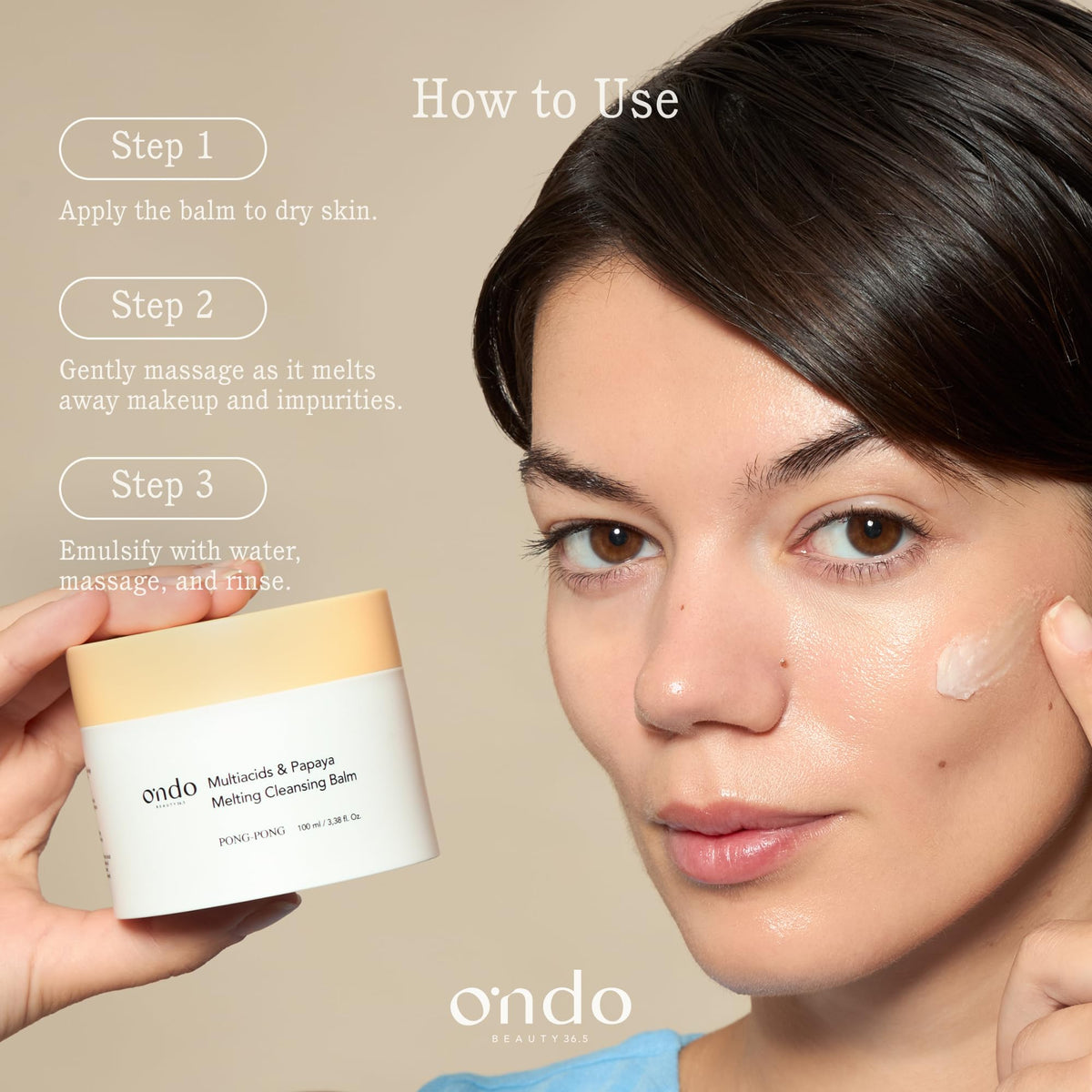 ONDO Beauty 36 5 Multiacids Papaya Melting Balm 3 38 fl oz - ONDO Official Imagery - 7