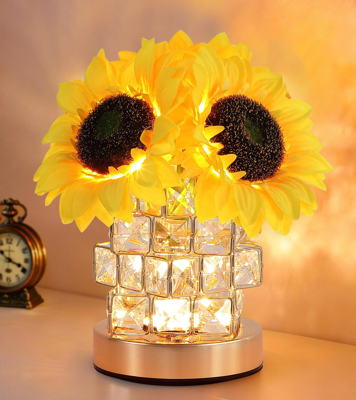Sunflowers Flower Lamp Rechargeable Cordless Touch Lamp 3 - AIHYING Official Imagery - 1