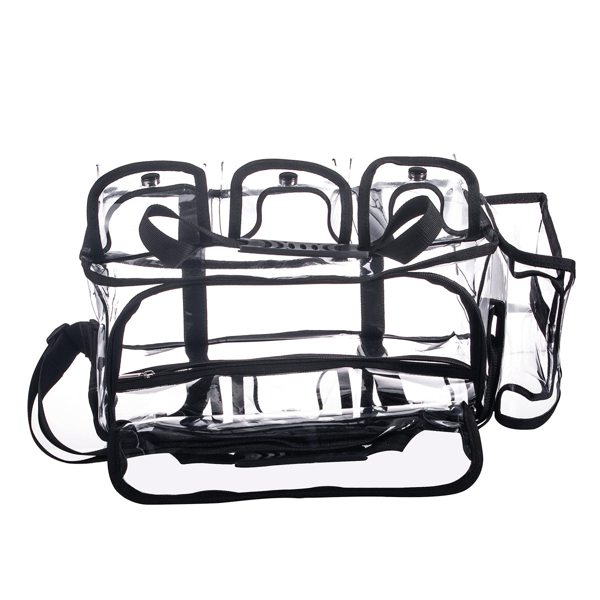Wide Open Large Professional Clear PVC Travel Makeup Artist - Tense Edano Official Imagery - 4
