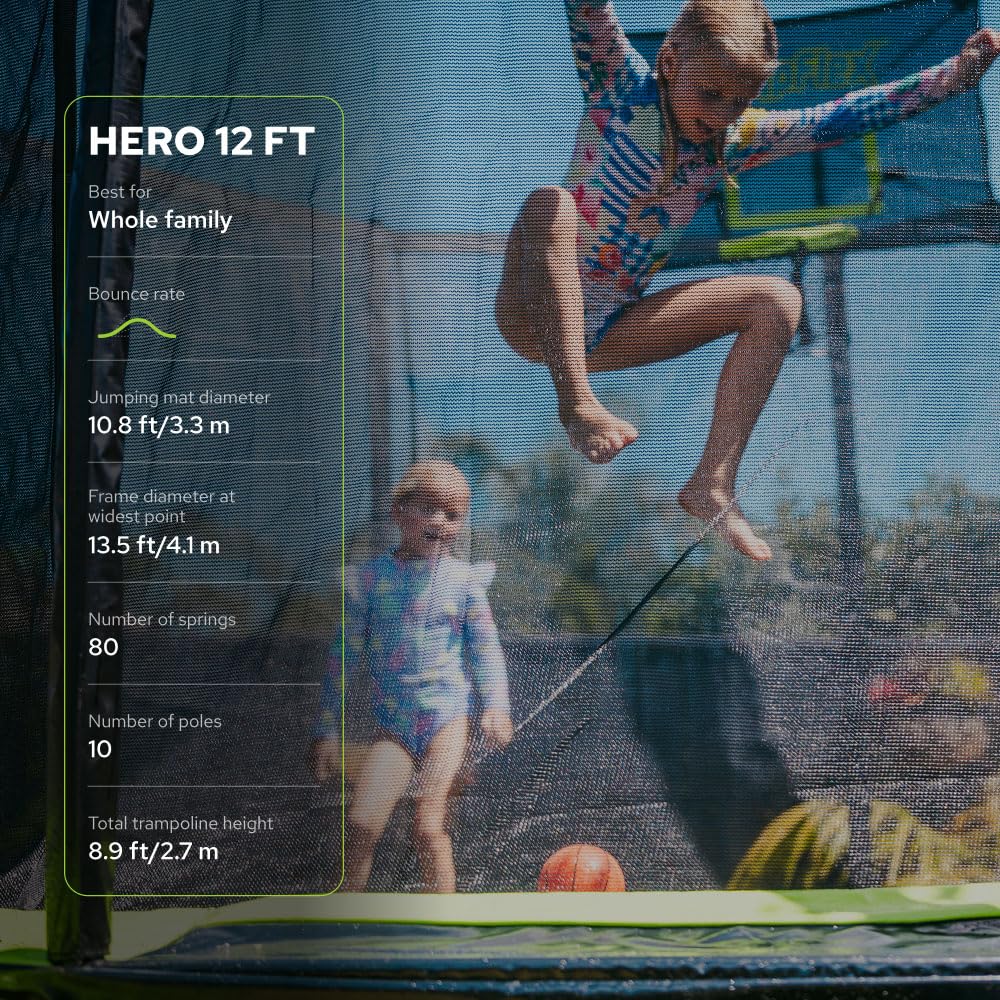Hero Trampoline Outdoor 10 FT 12 FT 14 FT 15 FT Round - Jumpflex Official Imagery - 3