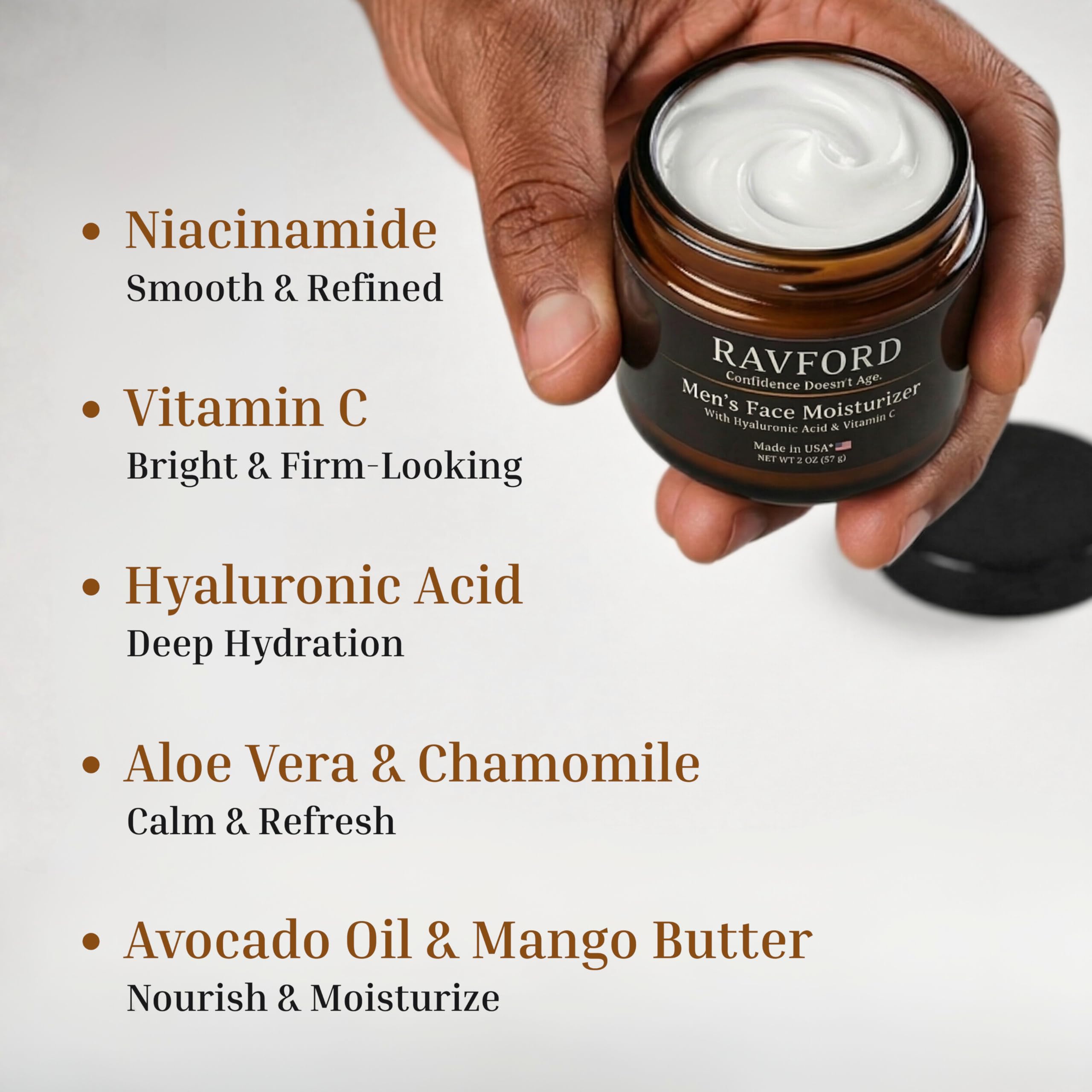 Men s Face Moisturizer Matte Finish Fast Absorbing Non - RAVFORD Official Imagery - 4