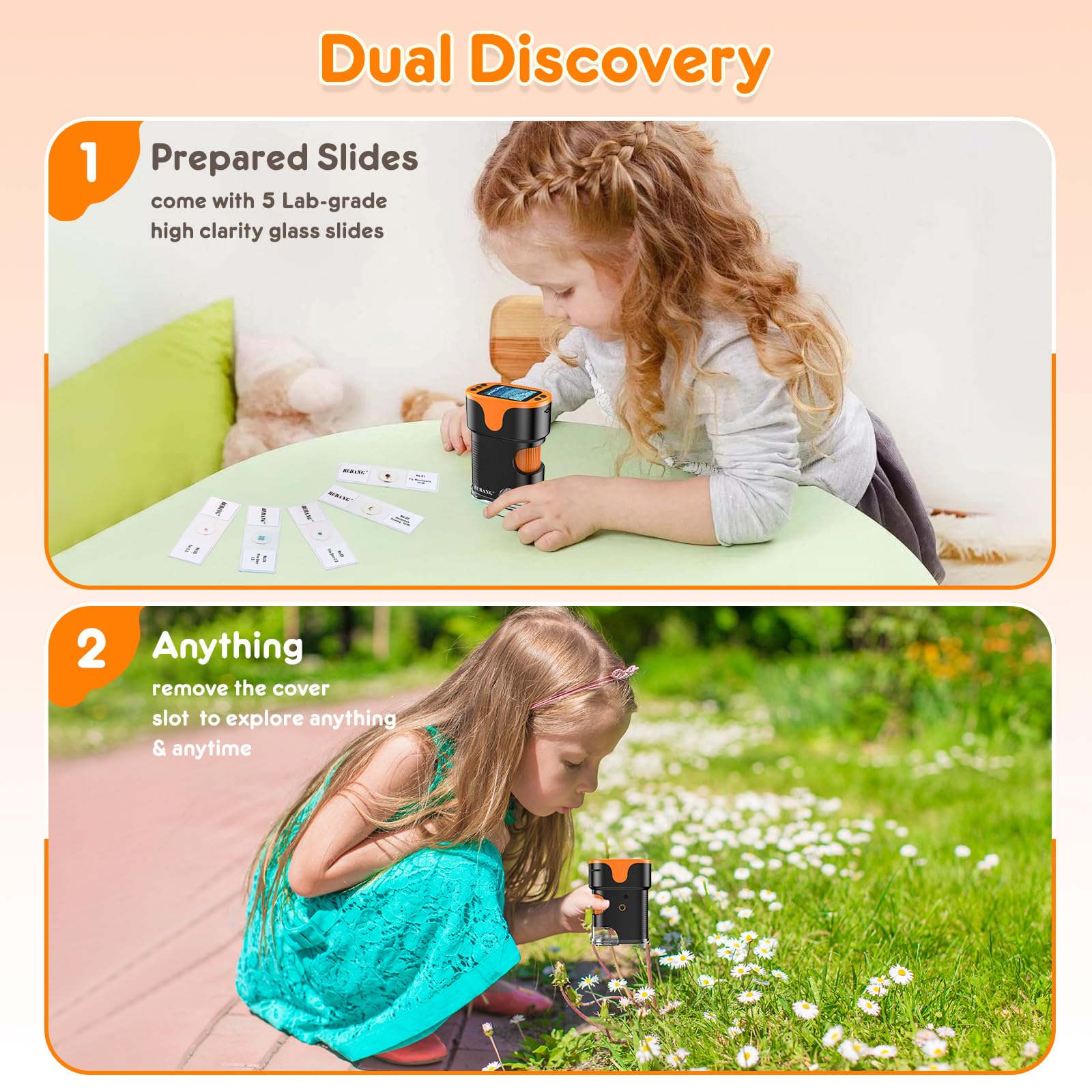 BEBANG Kids Digital Microscope STEM Toy: Complete Science Gift Ki - BEBANG Official Product View 4
